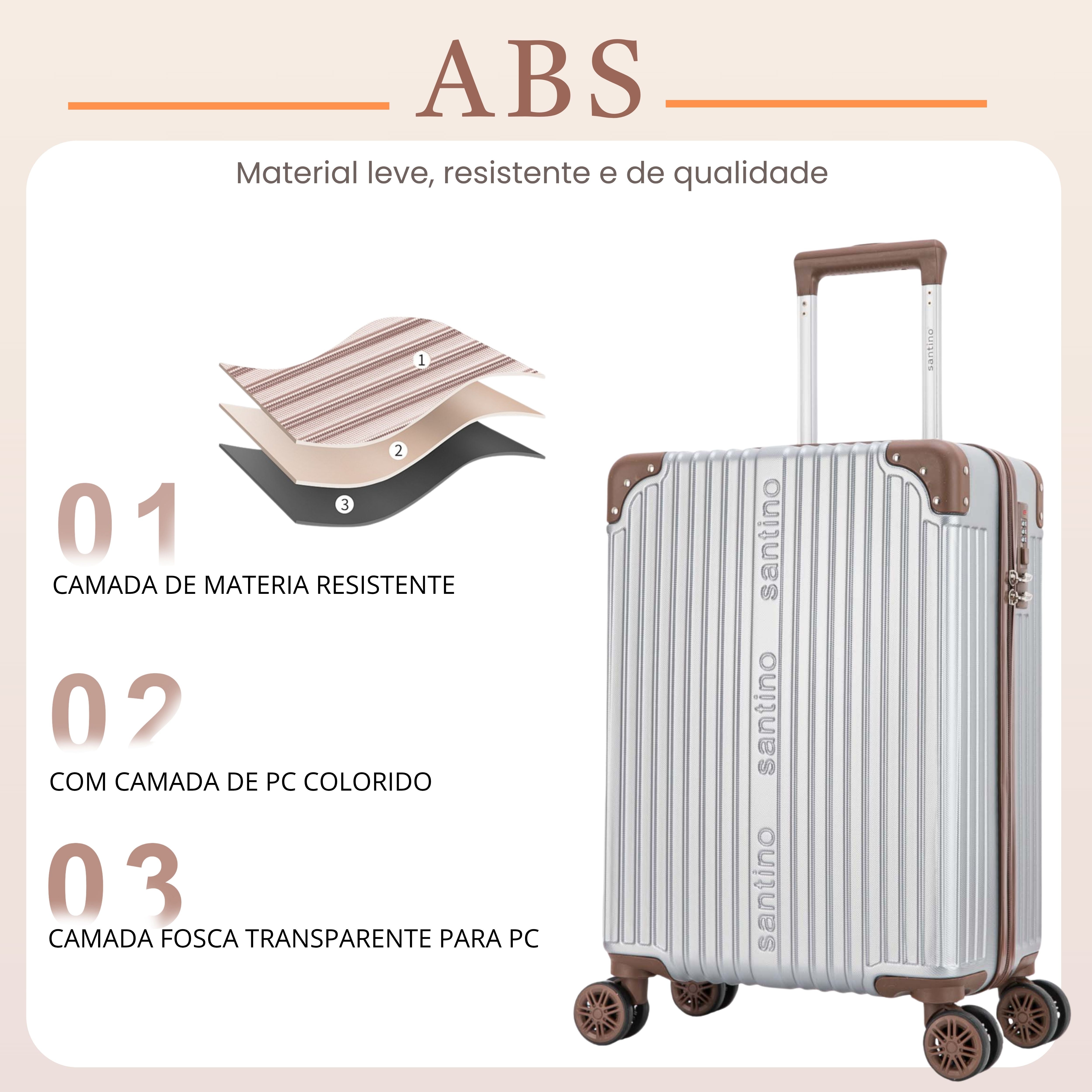 Palazzio 4-Wheel 360º Carry-On Suitcase Santino APLV191P