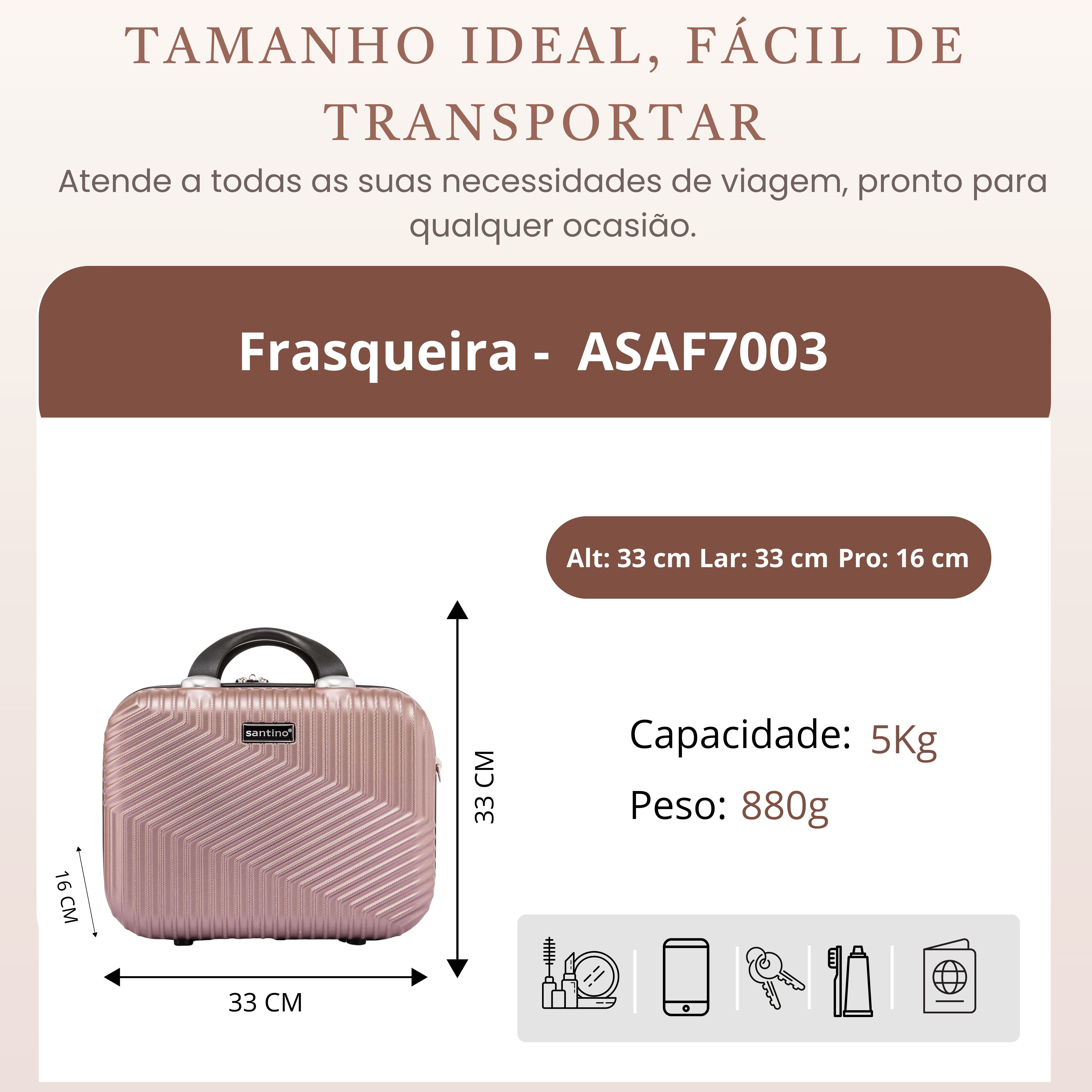 Santino M Geometric Rigid Toiletry Bag - ASAF7003M