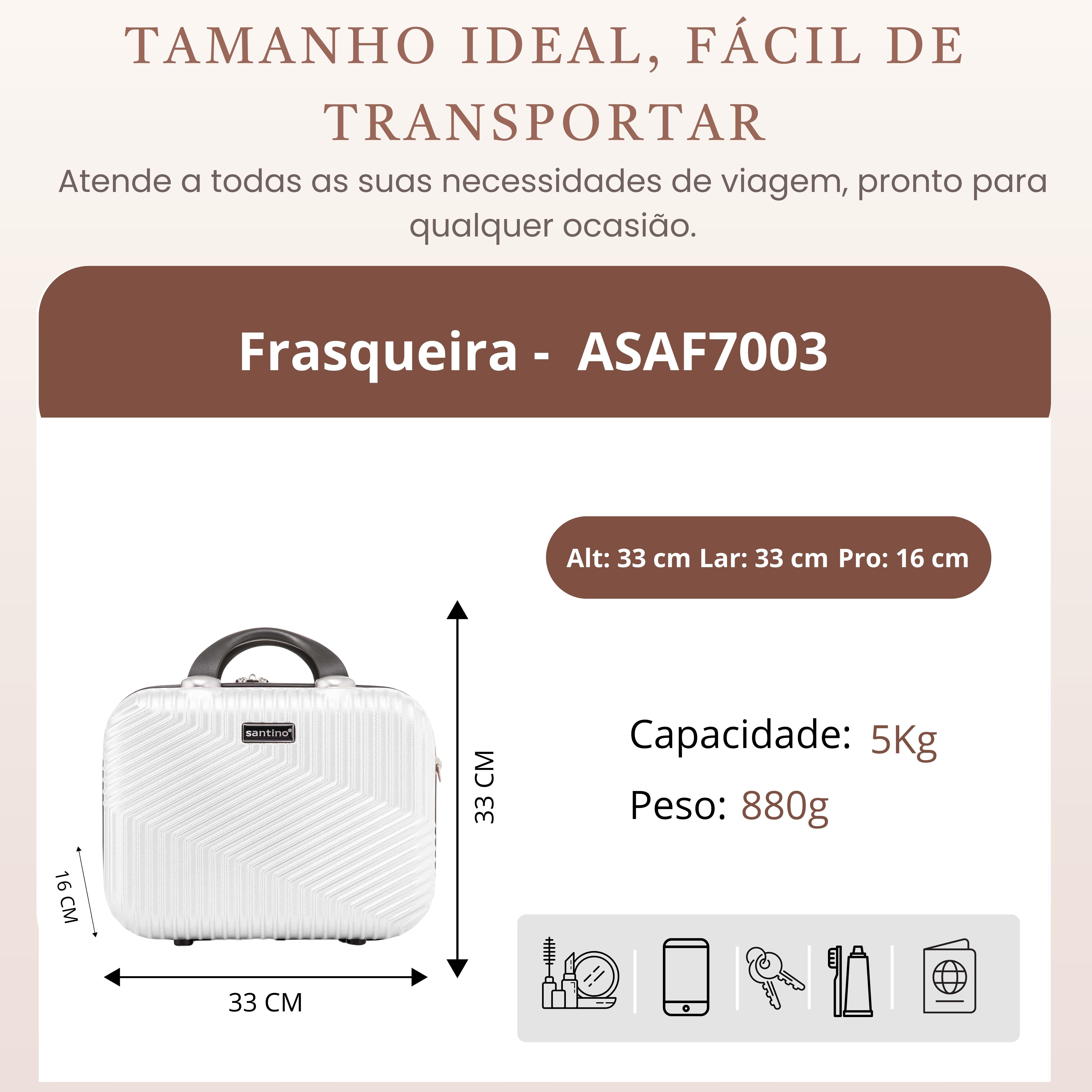 Santino M Geometric Rigid Toiletry Bag - ASAF7003M