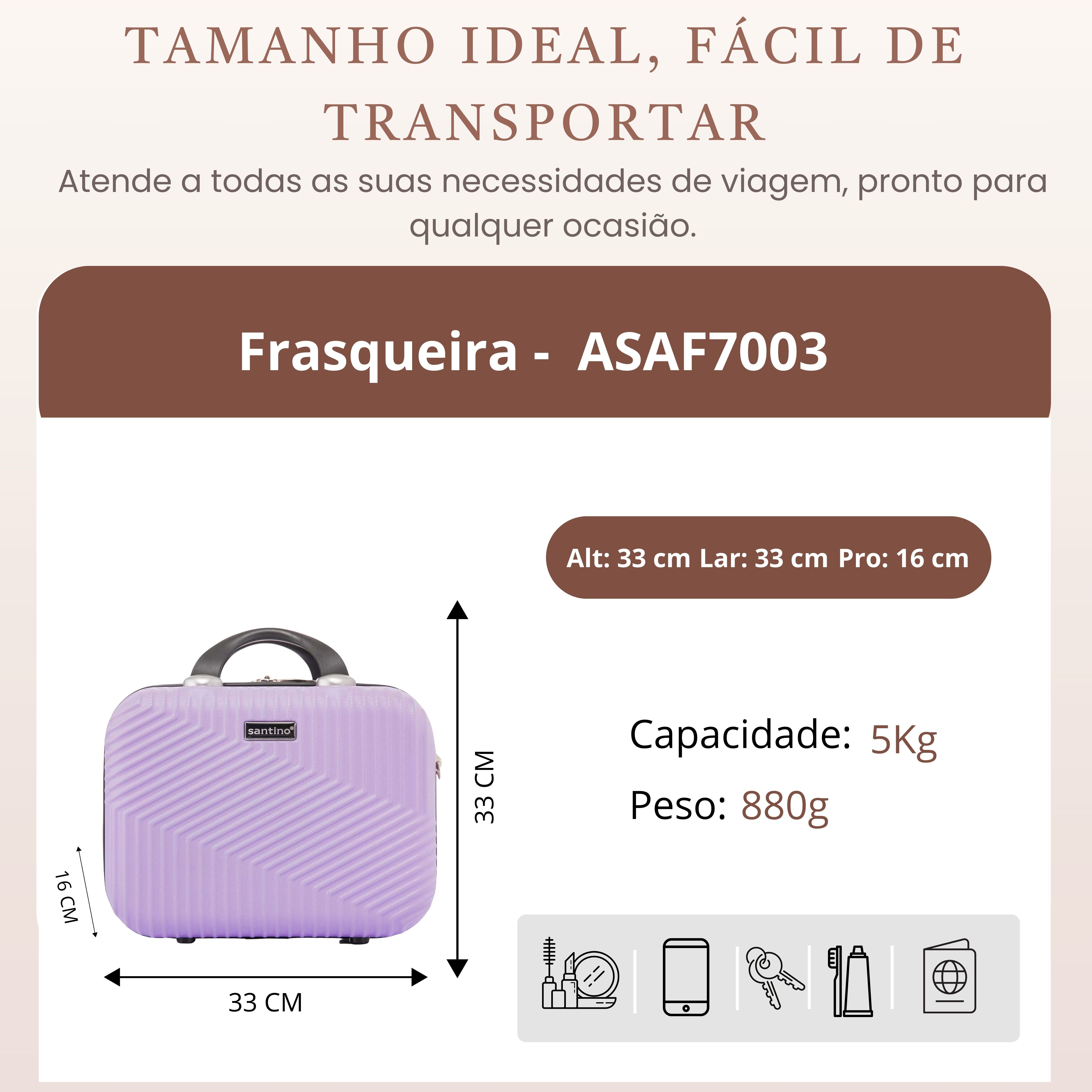 Santino M Geometric Rigid Toiletry Bag - ASAF7003M