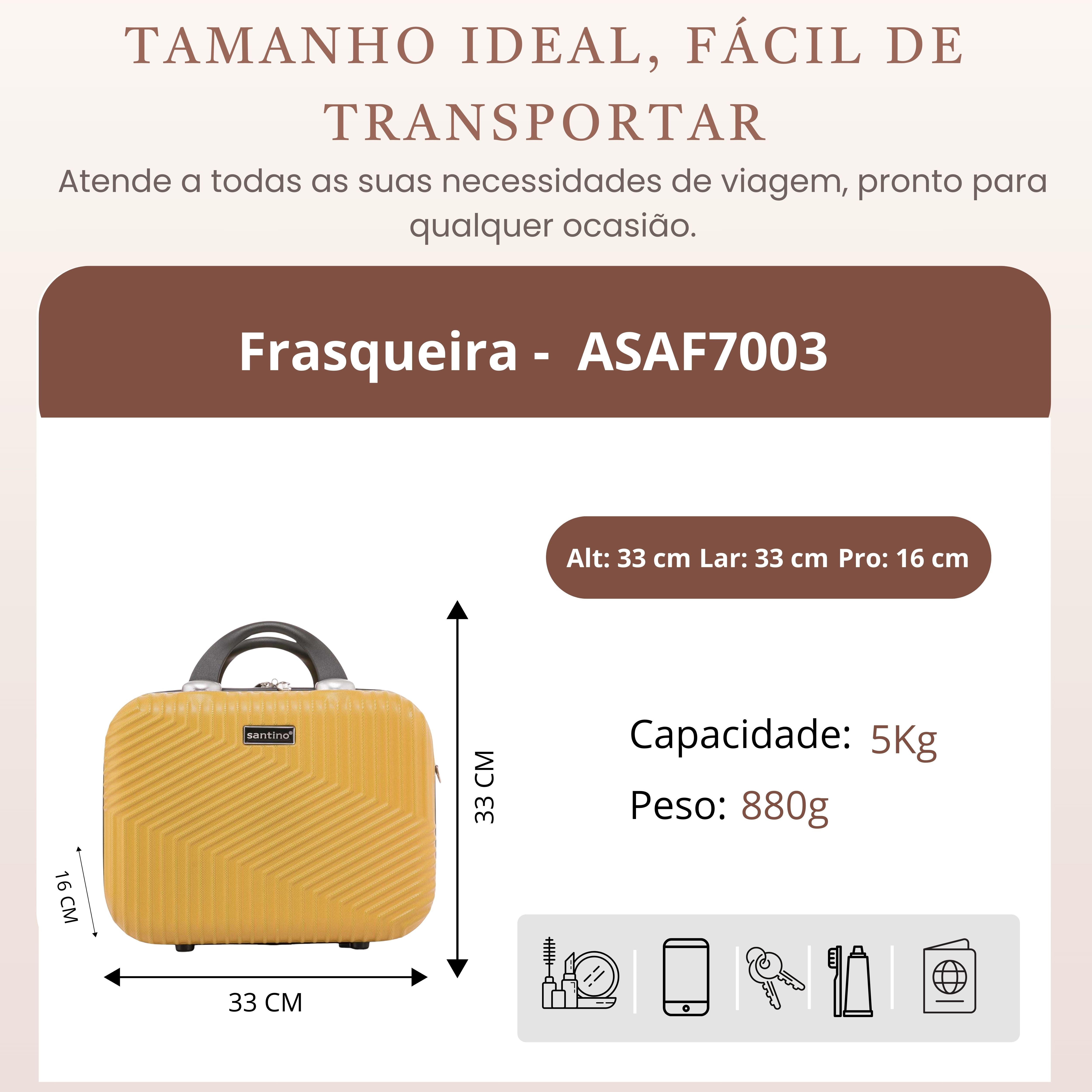 Santino M Geometric Rigid Toiletry Bag - ASAF7003M