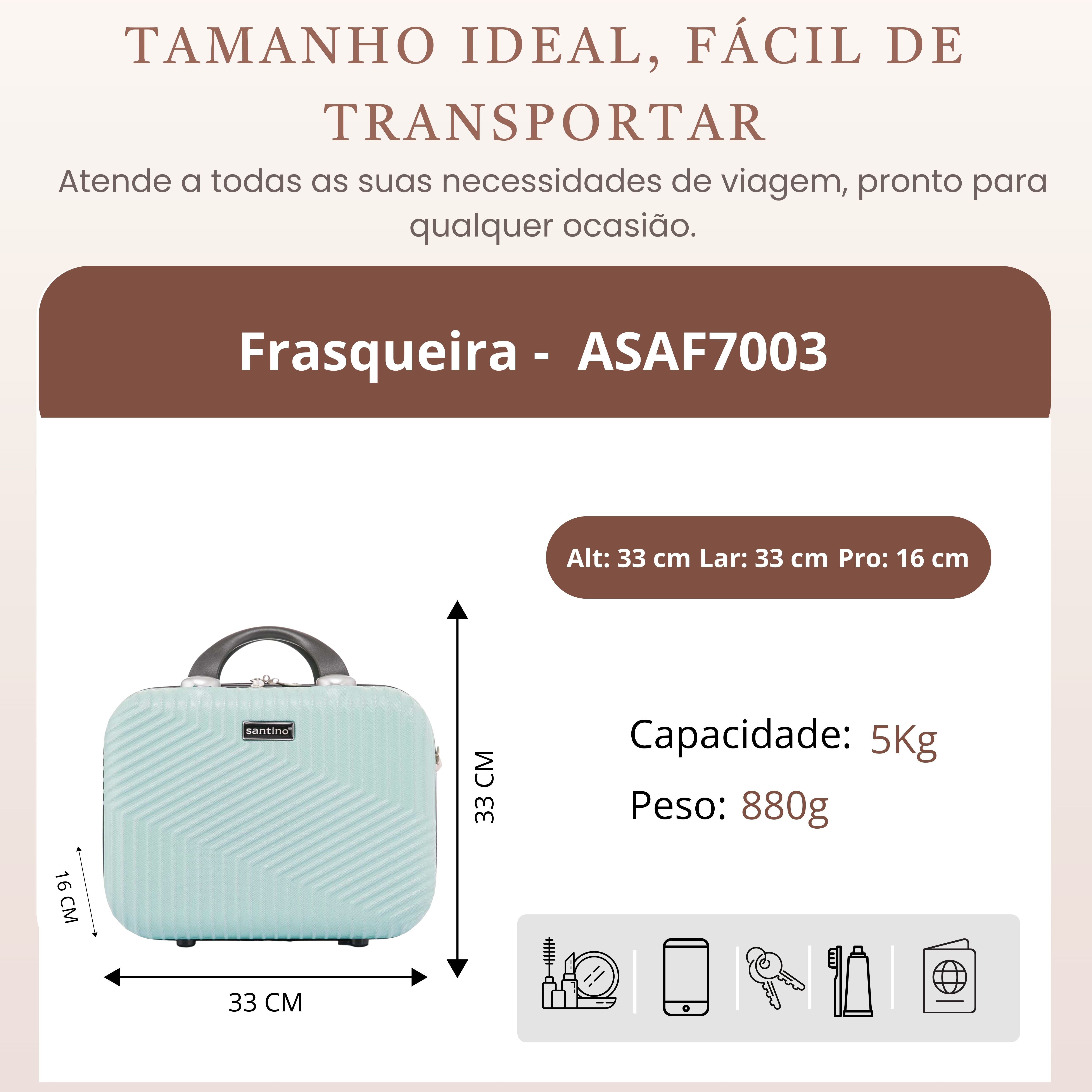 Santino M Geometric Rigid Toiletry Bag - ASAF7003M