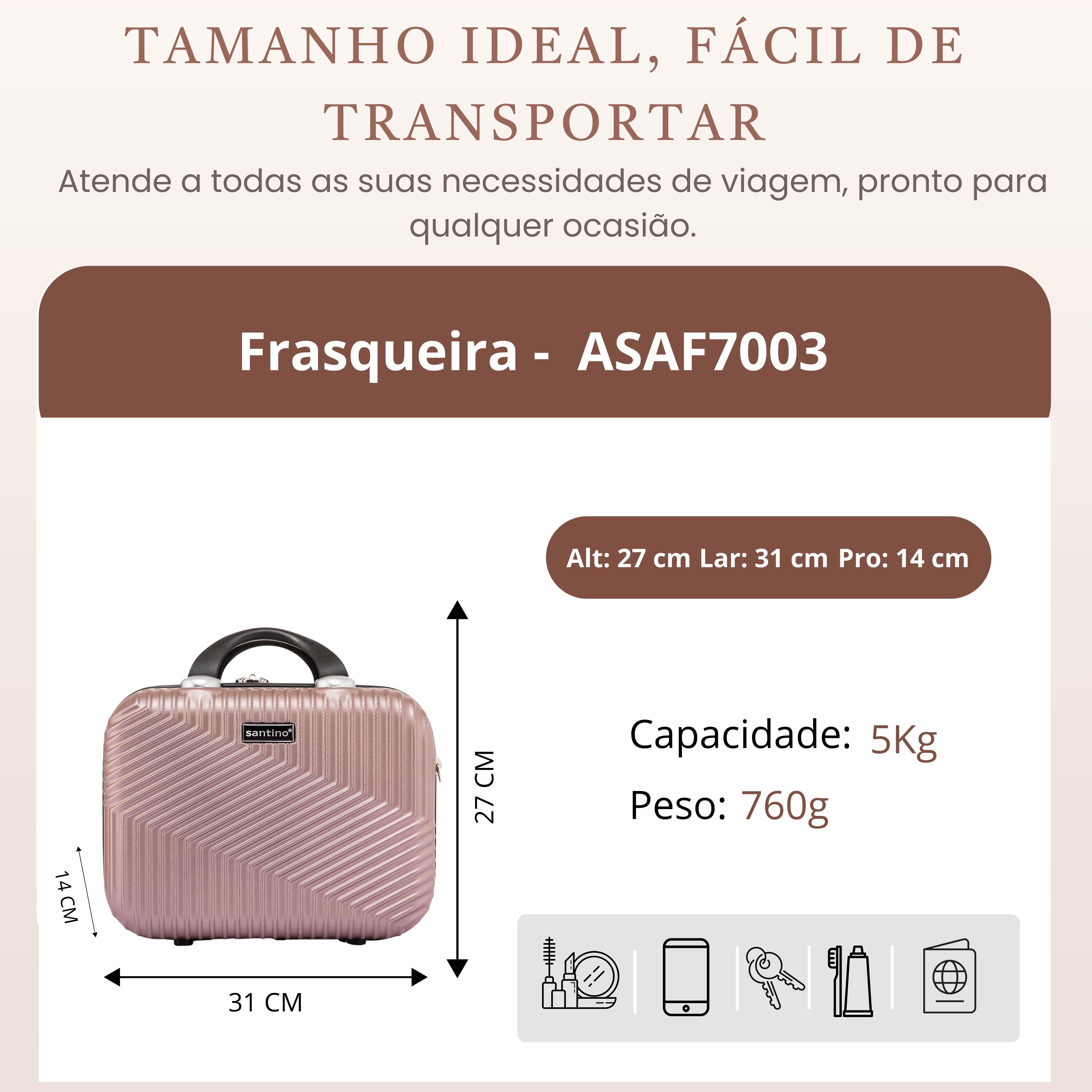 Santino P Geometric Rigid Toiletry Bag ASAF7003P