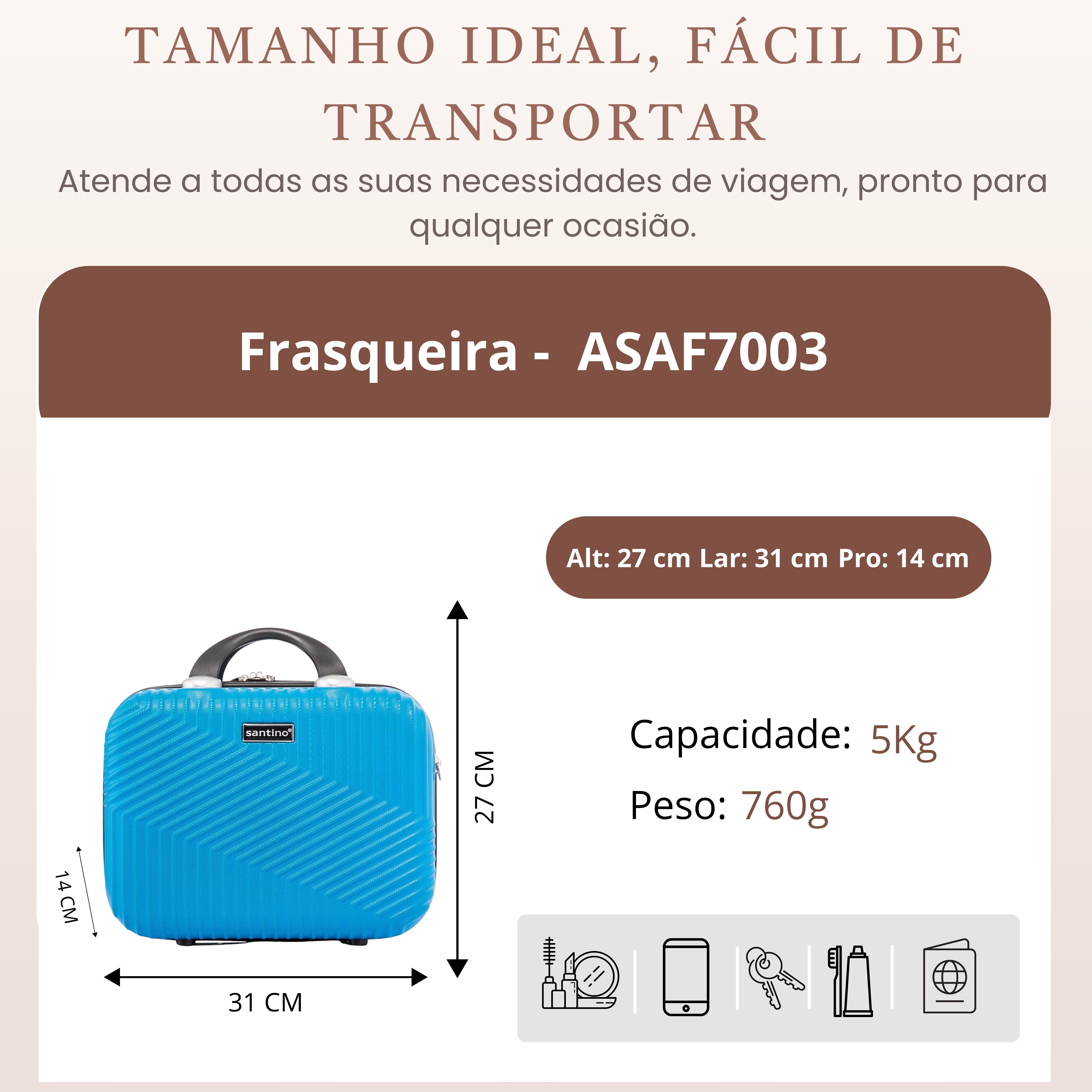 Santino P Geometric Rigid Toiletry Bag ASAF7003P