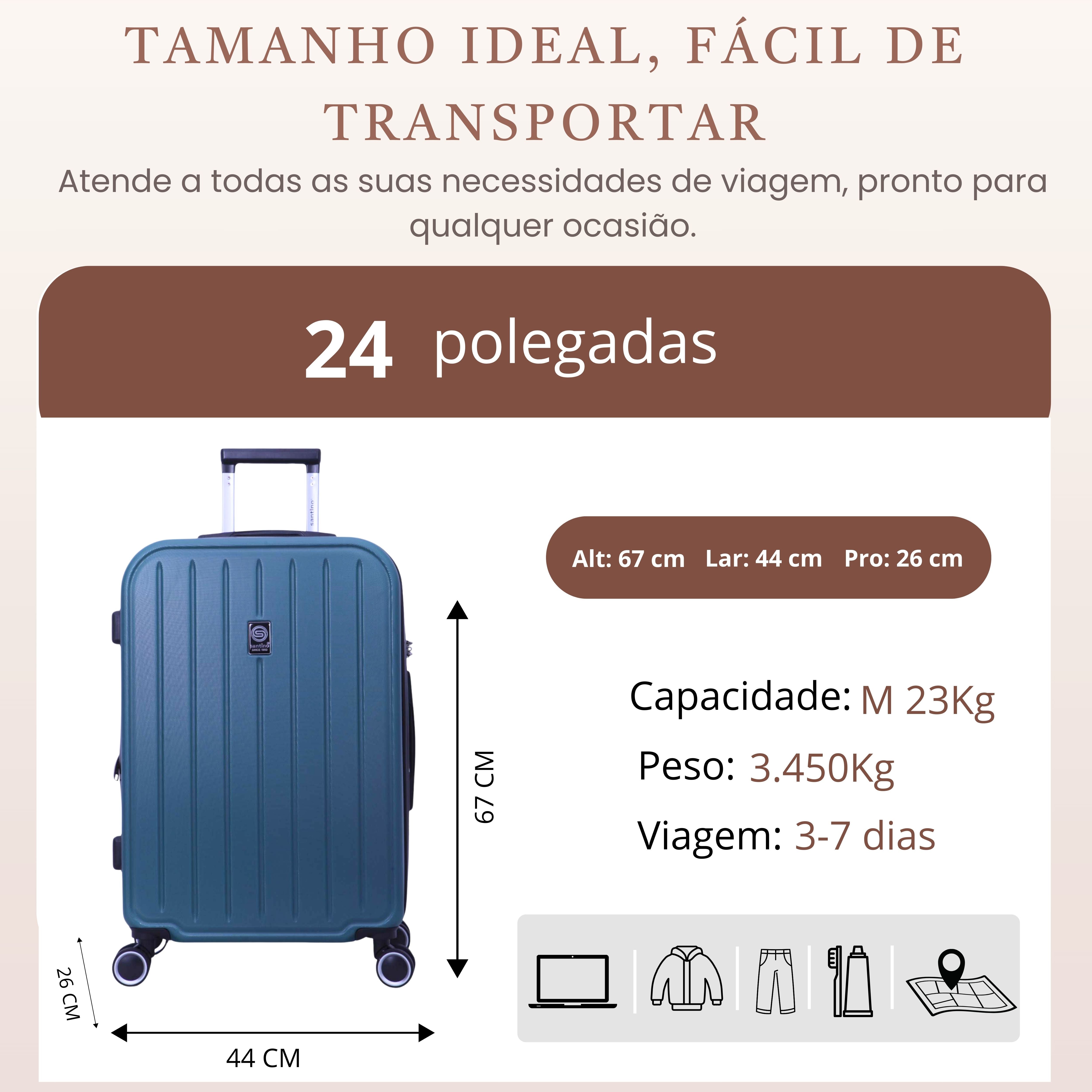 Santino M 360° Hardside Chicago Suitcase - ASDV222M