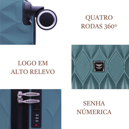 Mala de Bordo Marselha Rígida 360° Santino  - ASDV224P