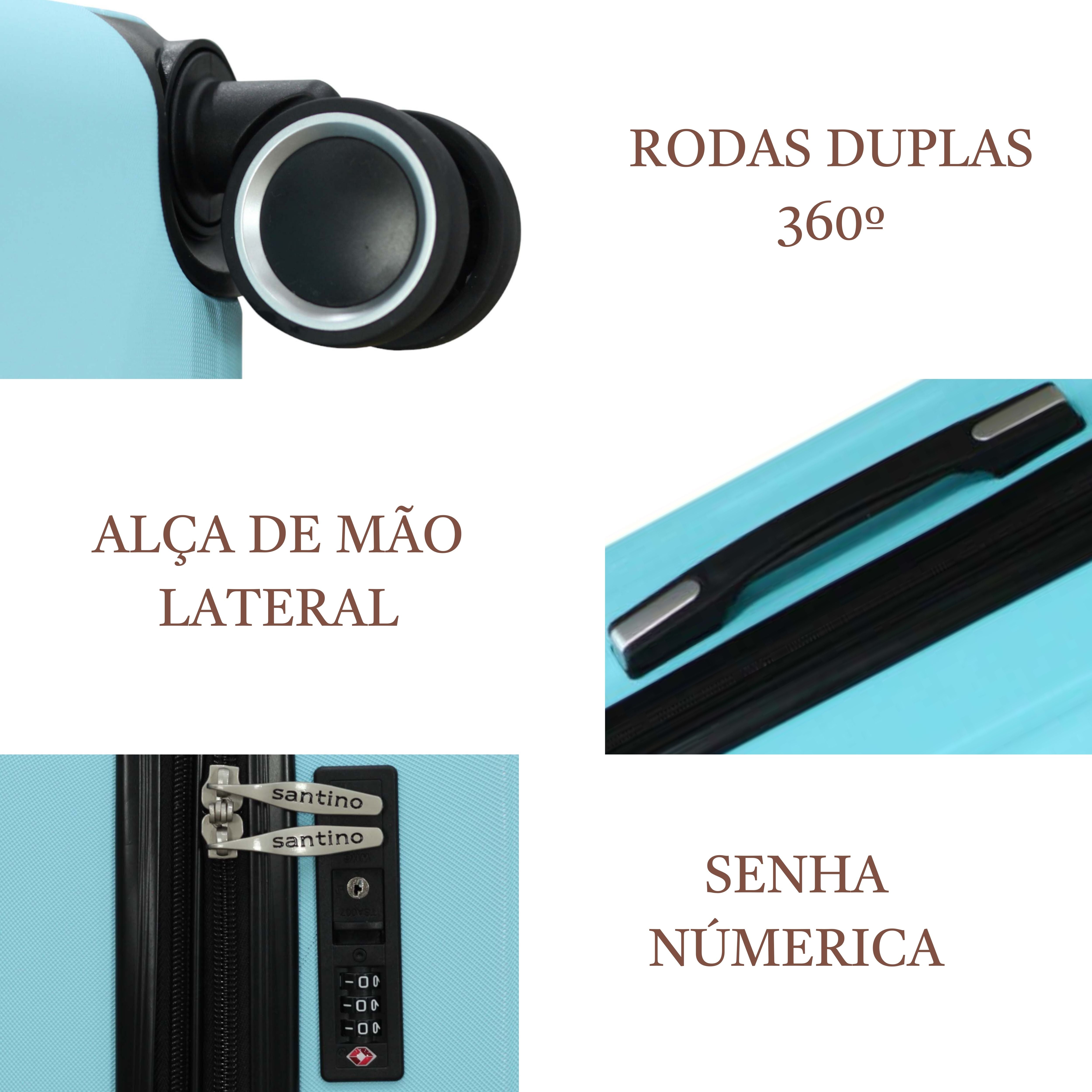 Prague Rigid Suitcase 360° Santino M - ASDV401M Blue