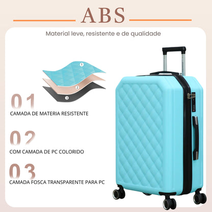 Prague Rigid Suitcase 360° Santino M - ASDV401M Blue