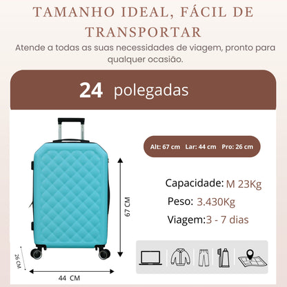 Prague Rigid Suitcase 360° Santino M - ASDV401M Blue