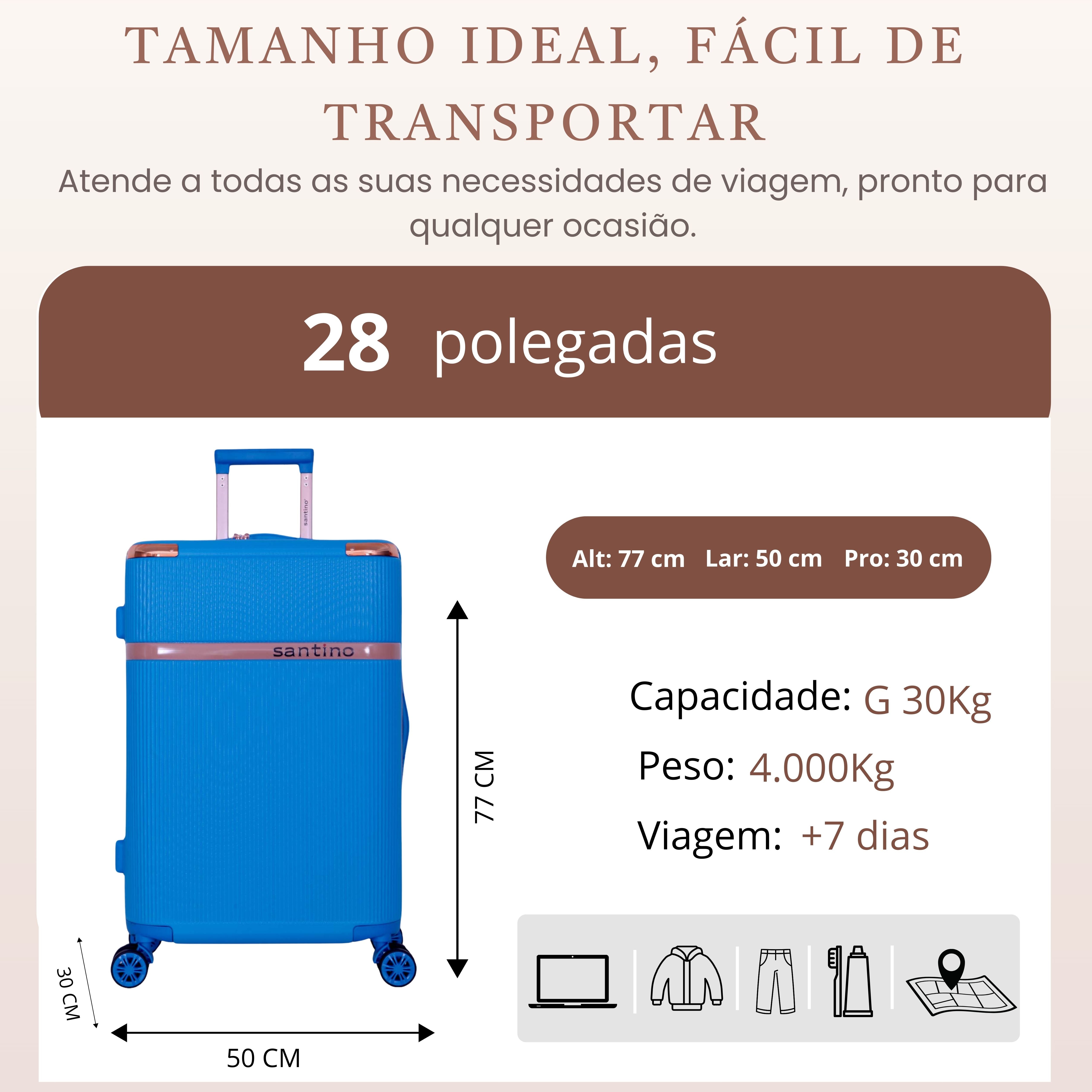 Versailles Rigid 360° Santino G Travel Suitcase - ASDV501G