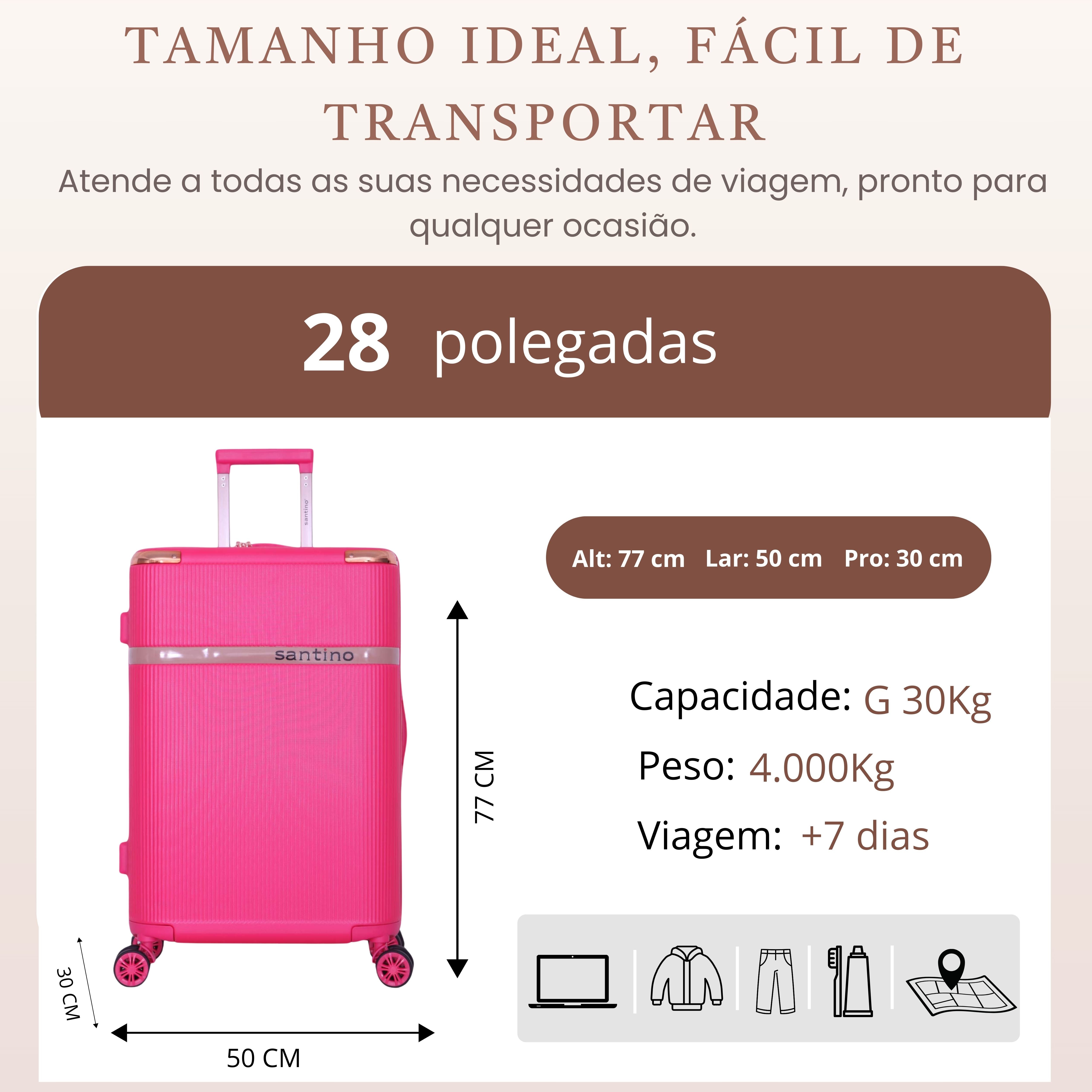 Versailles Rigid 360° Santino G Travel Suitcase - ASDV501G