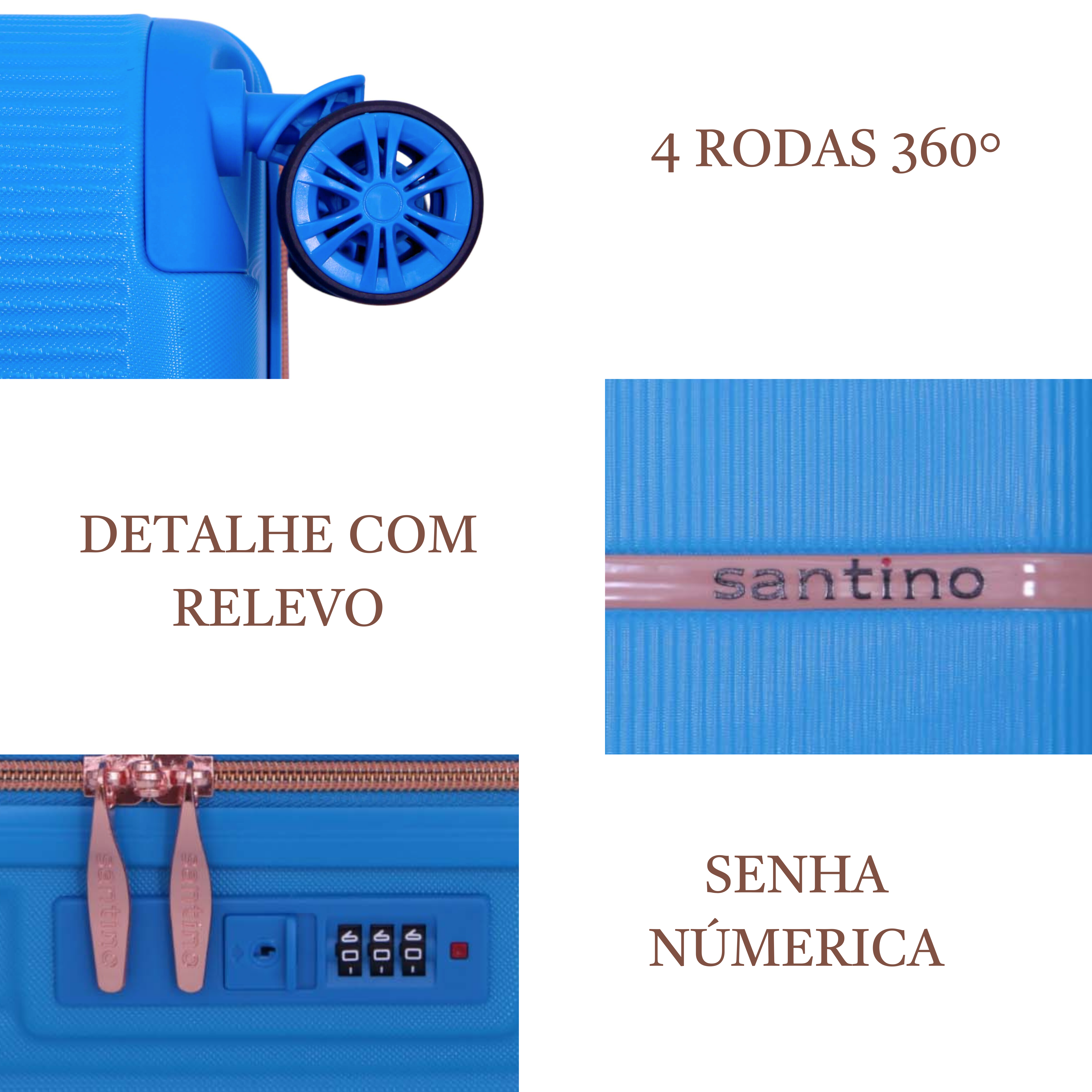 Santino 360° Versailles Rigid Carry-On Suitcase - ASDV501P