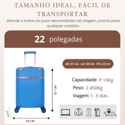 Santino 360° Versailles Rigid Carry-On Suitcase - ASDV501P