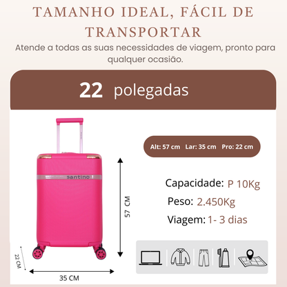 Santino 360° Versailles Rigid Carry-On Suitcase - ASDV501P