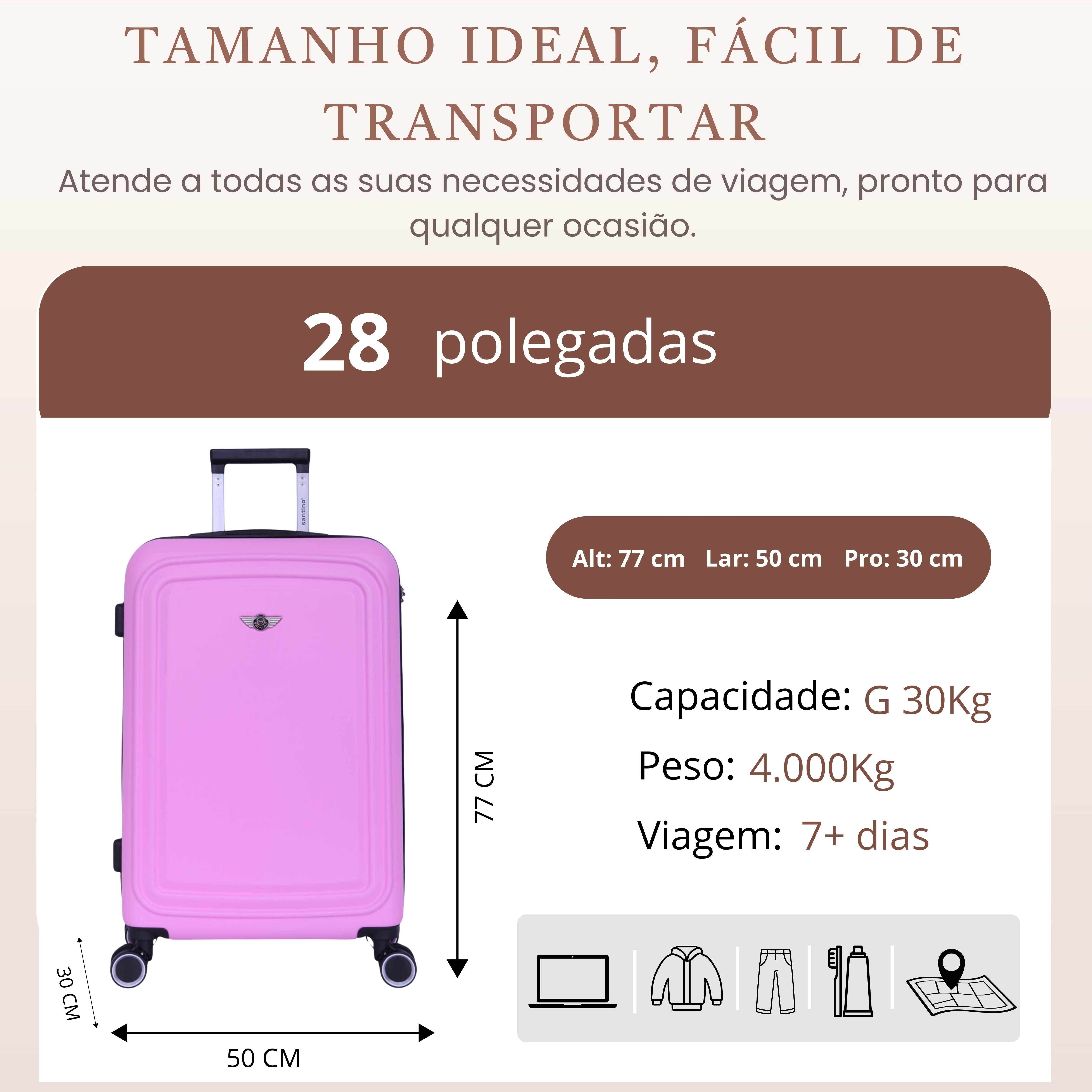 Pantheon Rigid Suitcase 360° Santino G - ASDV502G