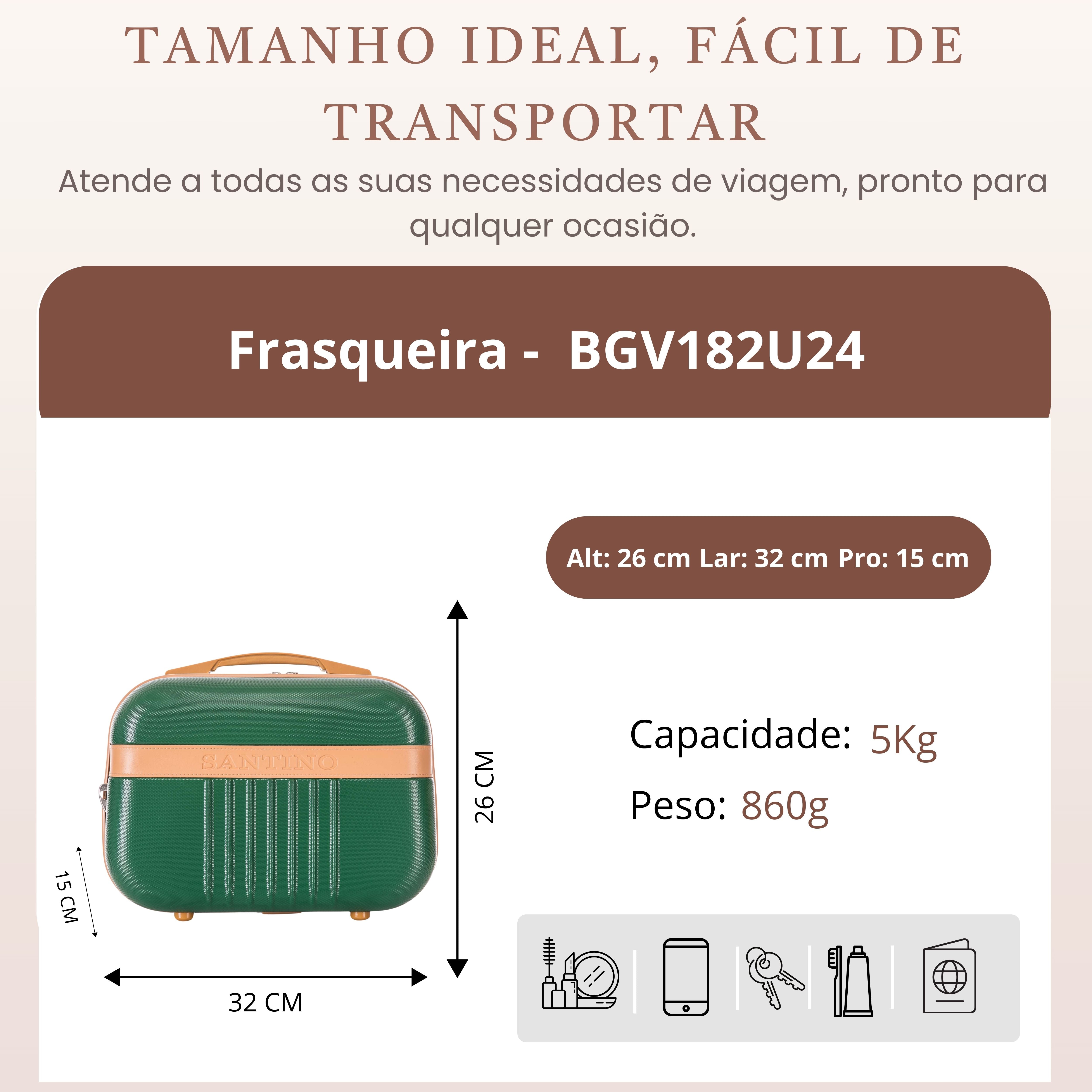 Santino Athena Rigid Toiletry Bag - BGF182U