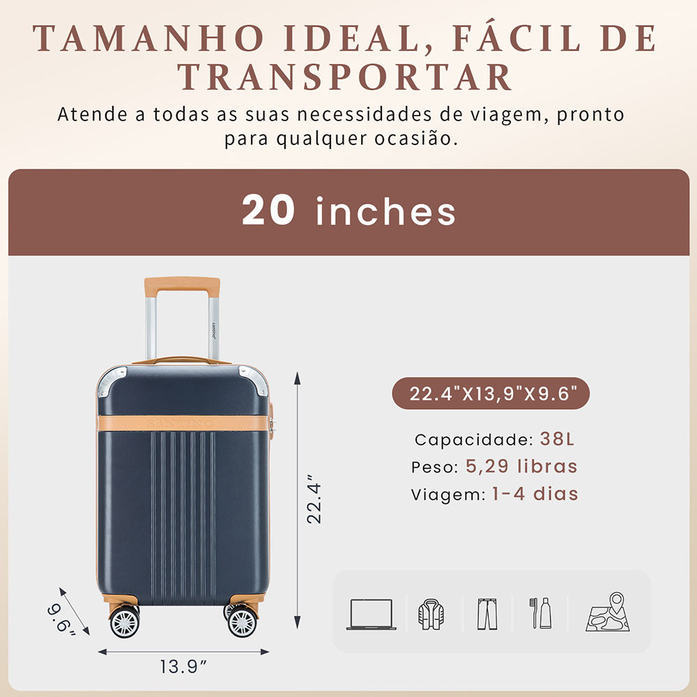 Santino 360º Athena Rigid Carry-On Suitcase - ABGV182P