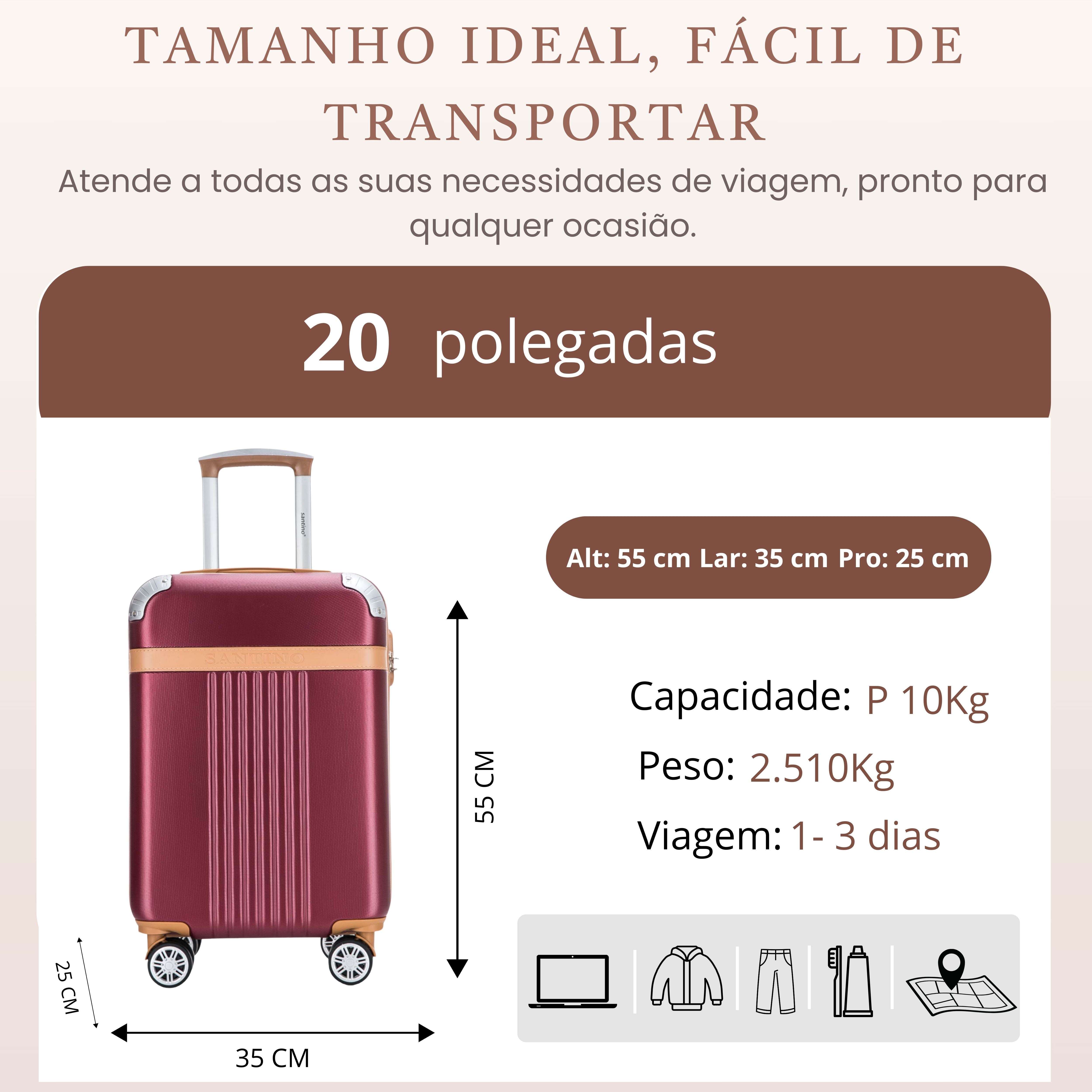 Santino 360º Athena Rigid Carry-On Suitcase - ABGV182P