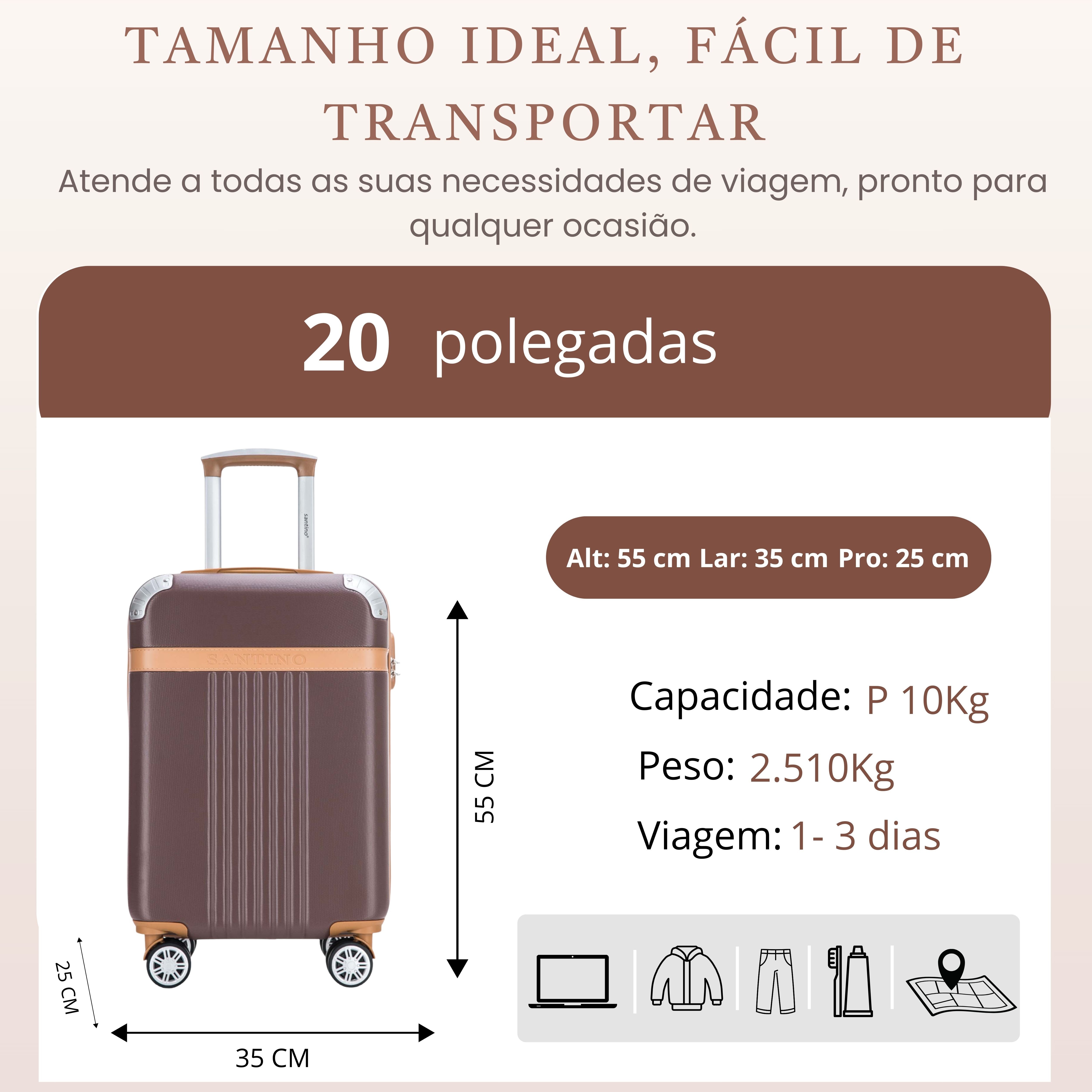 Santino 360º Athena Rigid Carry-On Suitcase - ABGV182P