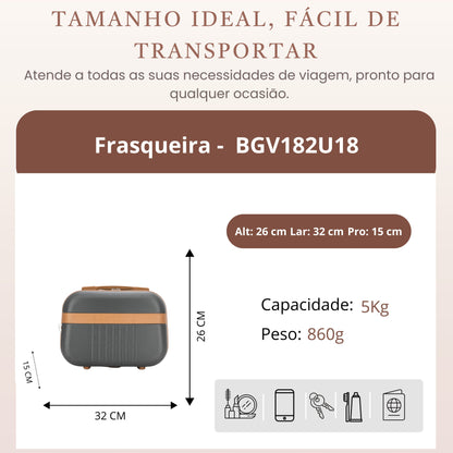 Santino Athena Rigid Toiletry Bag - BGF182U