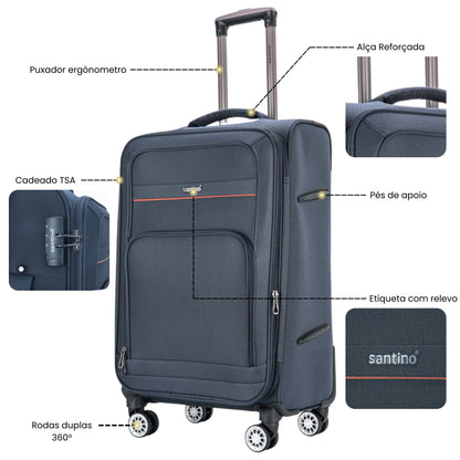 Santino Super Light Hanoi Carry-On Suitcase - ALKV401P