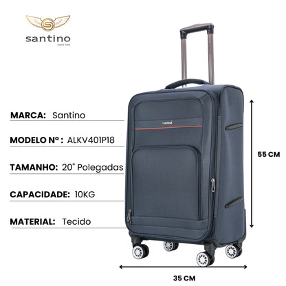 Santino Super Light Hanoi Carry-On Suitcase - ALKV401P