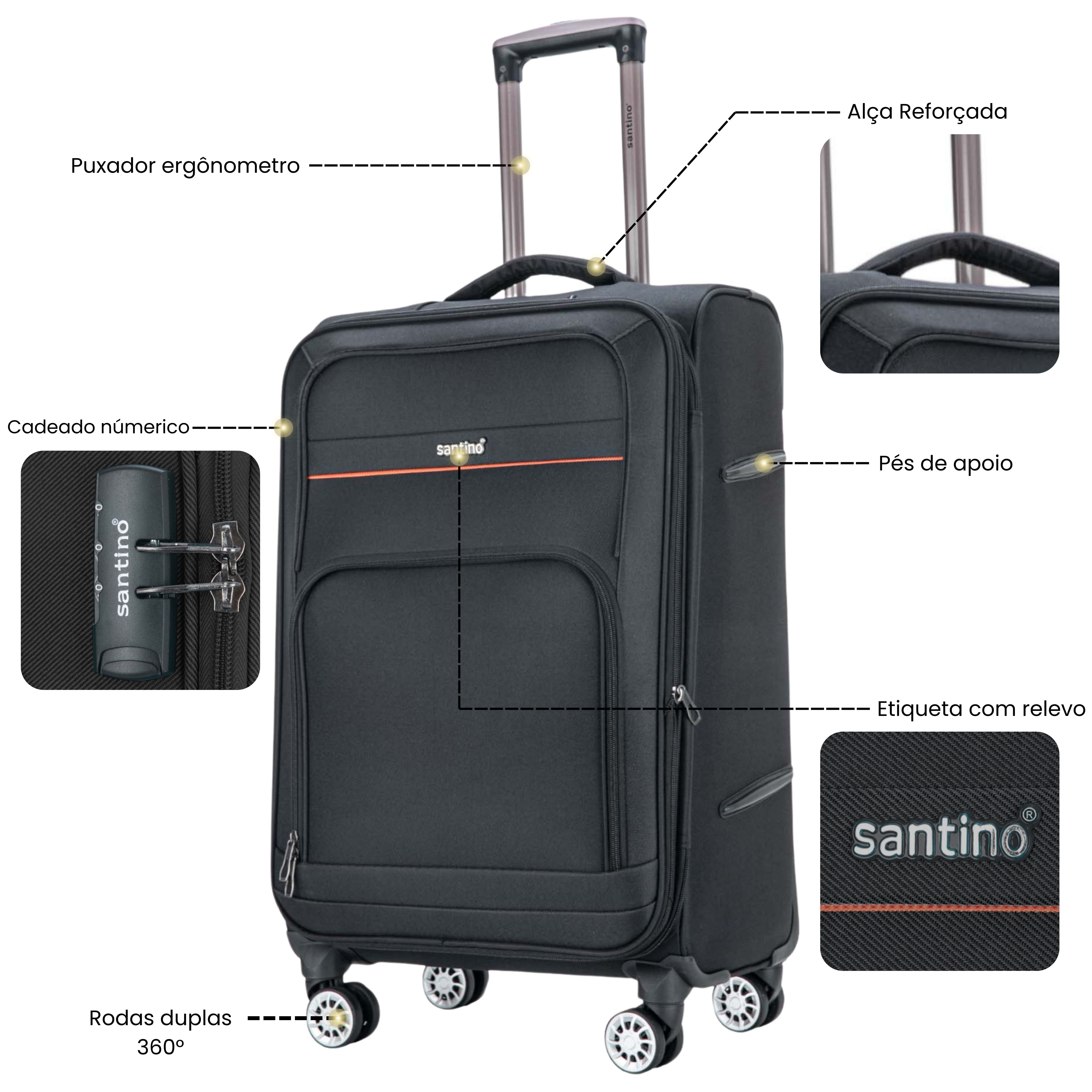 Santino Super Light Hanoi Luggage Set - LKV401J