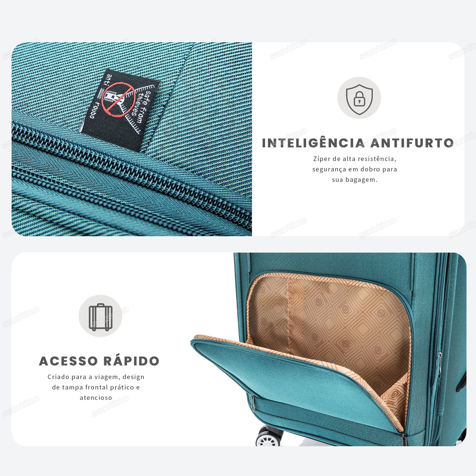 Santino Super Light Hanoi Carry-On Suitcase - ALKV401P