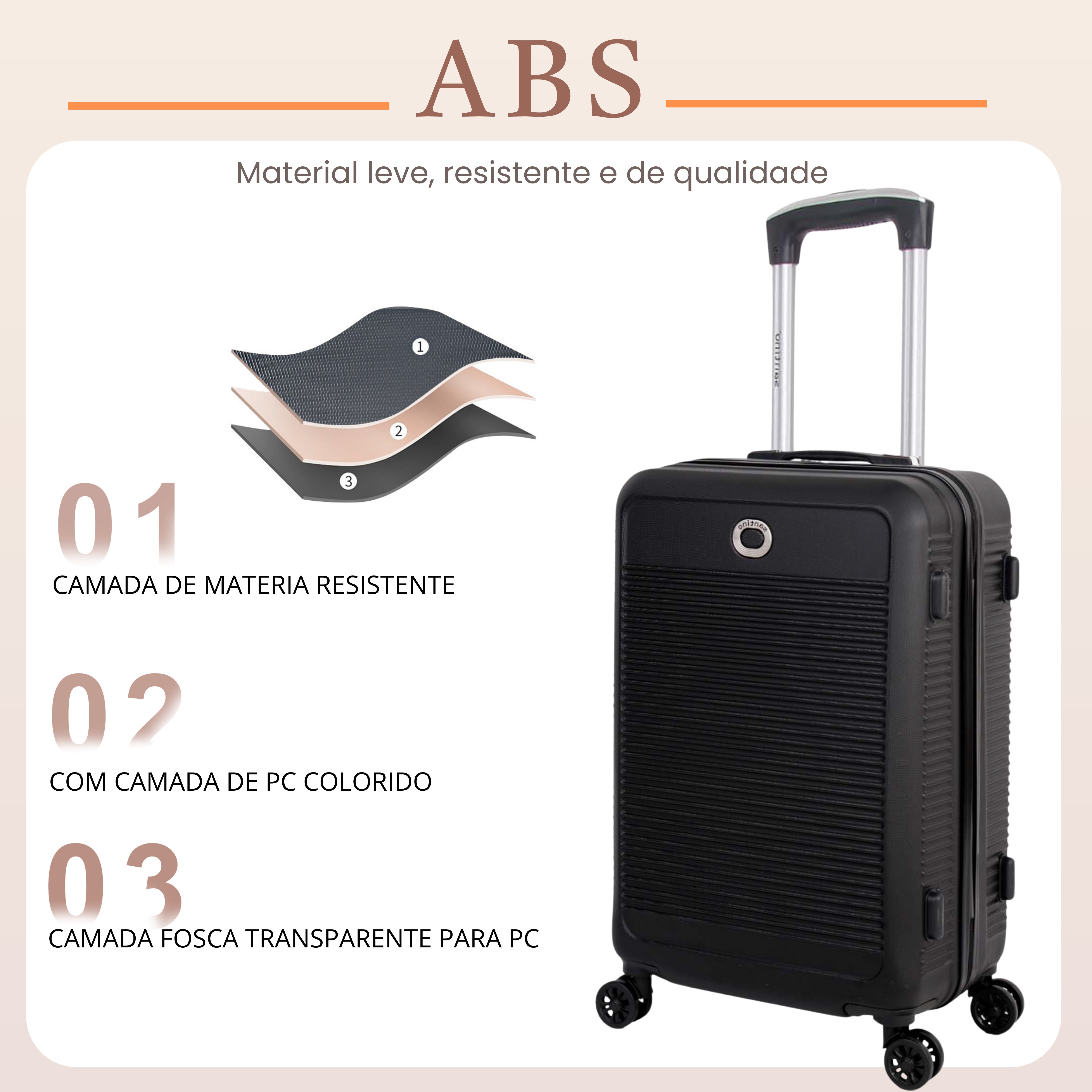 Santino M 4-Wheel 360° Hardside Travel Suitcase - AMZV183M