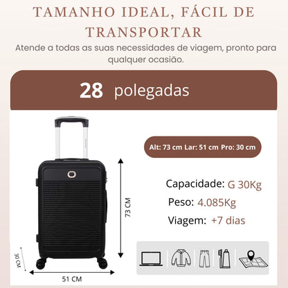Mala de Viagem Pisa Rígida 360° Santino G - AMZV183G