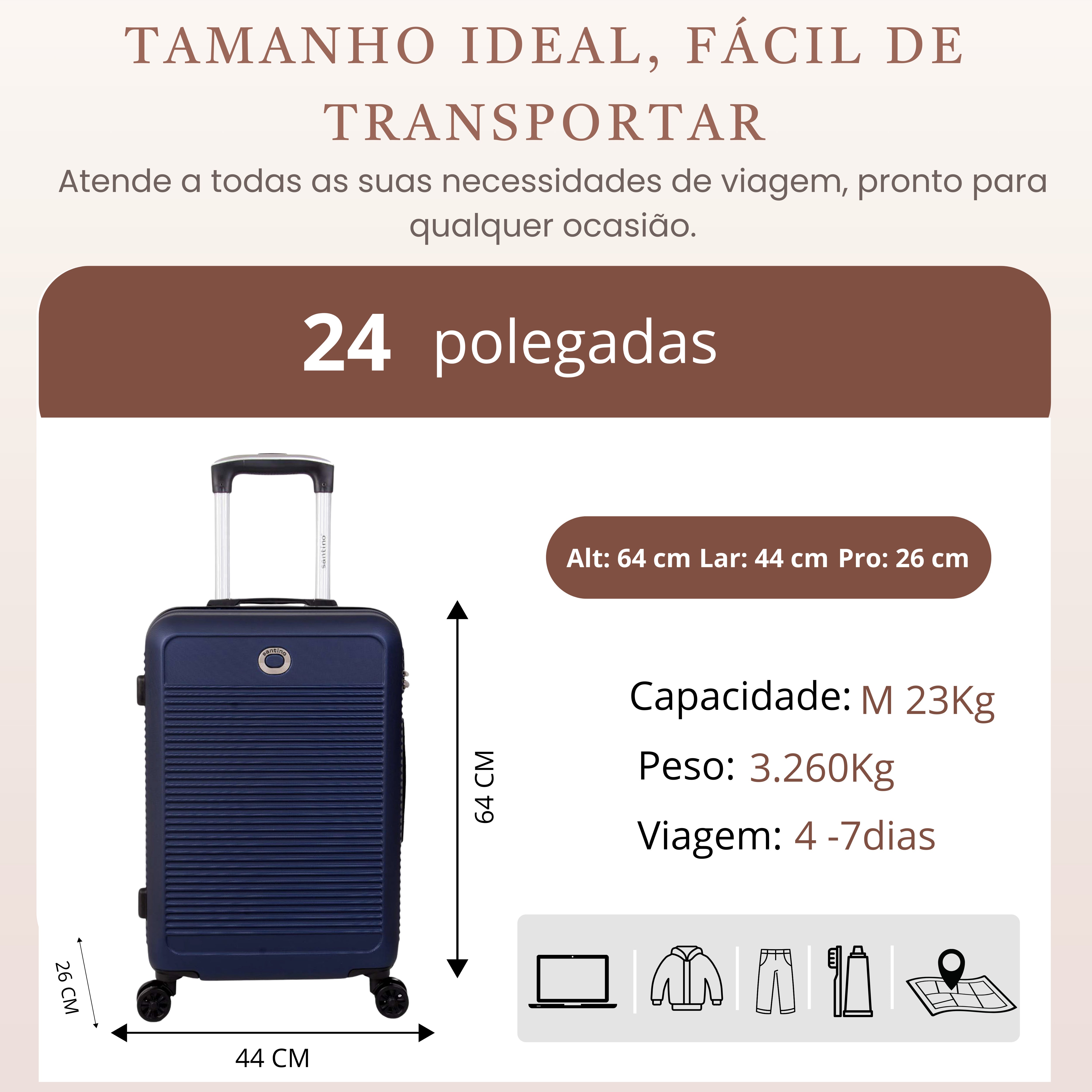 Santino M 4-Wheel 360° Hardside Travel Suitcase - AMZV183M