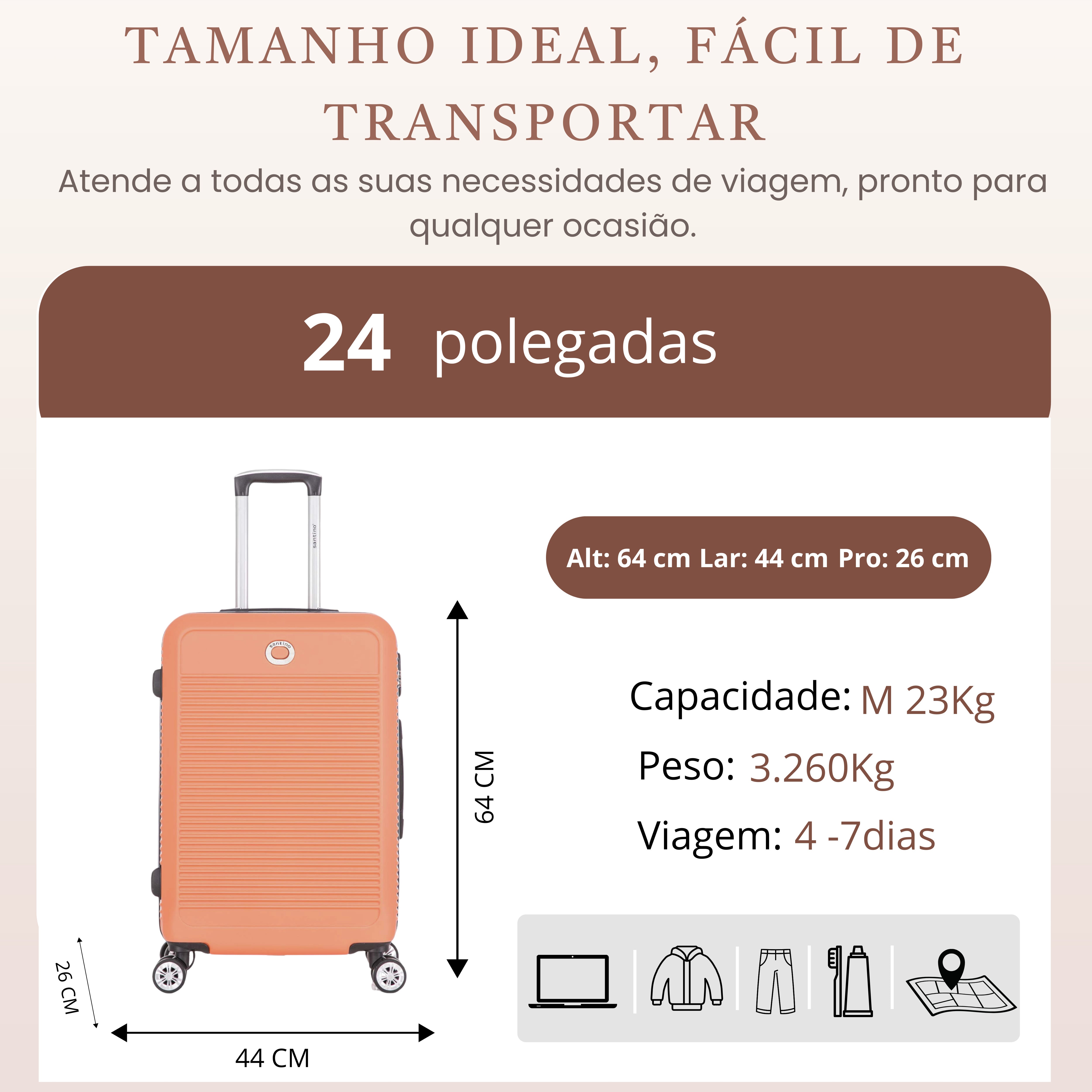 Santino M 4-Wheel 360° Hardside Travel Suitcase - AMZV183M