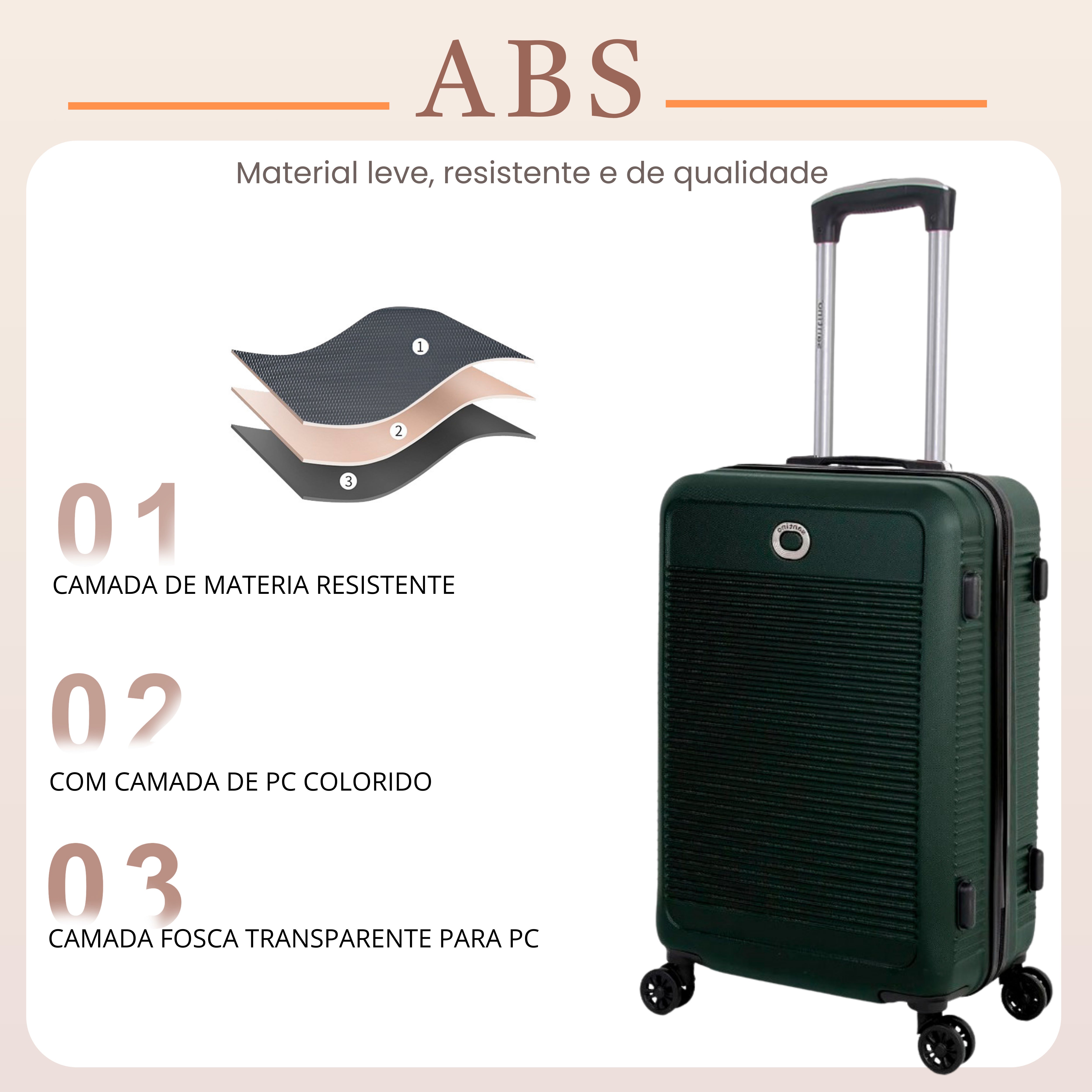 Santino M 4-Wheel 360° Hardside Travel Suitcase - AMZV183M