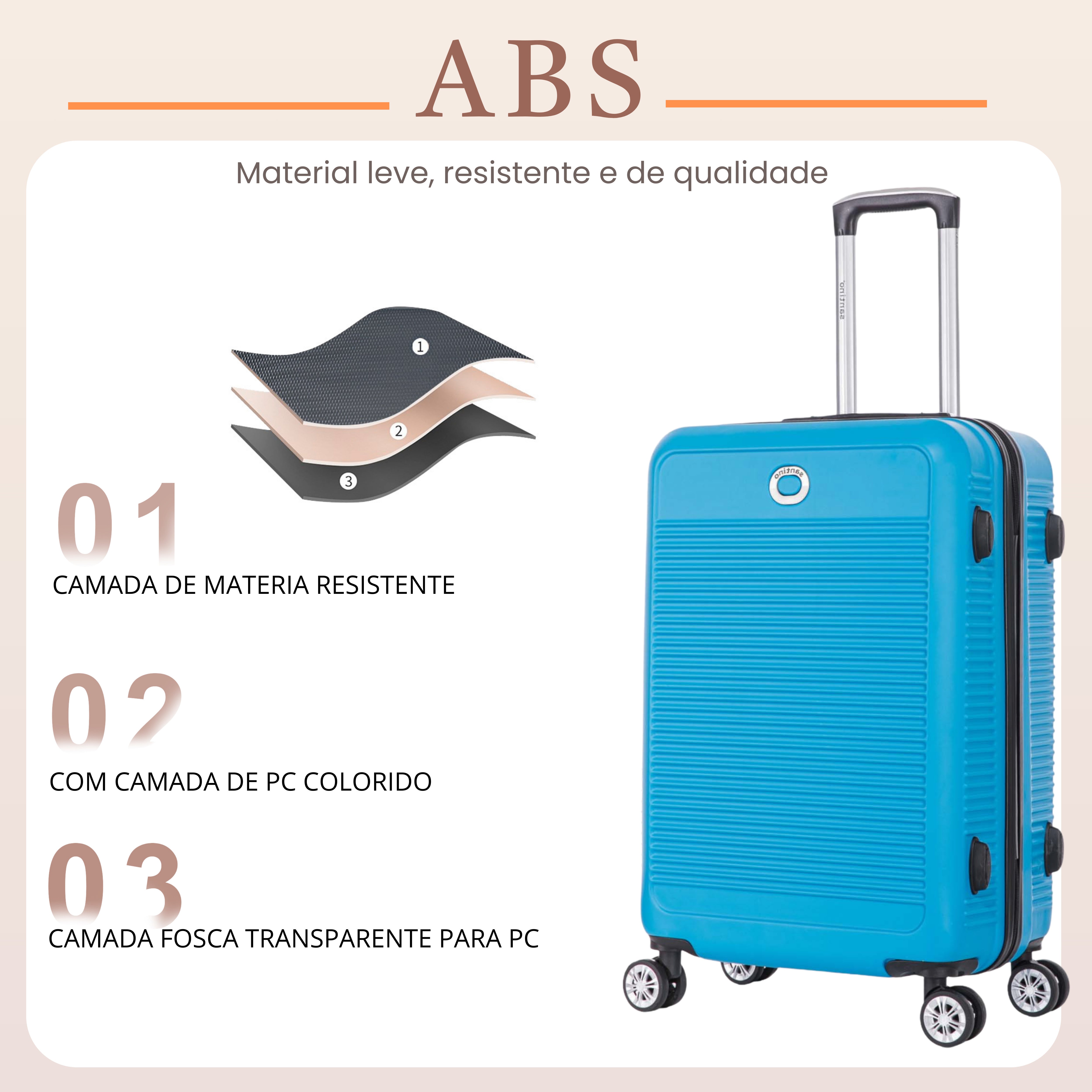 Santino M 4-Wheel 360° Hardside Travel Suitcase - AMZV183M