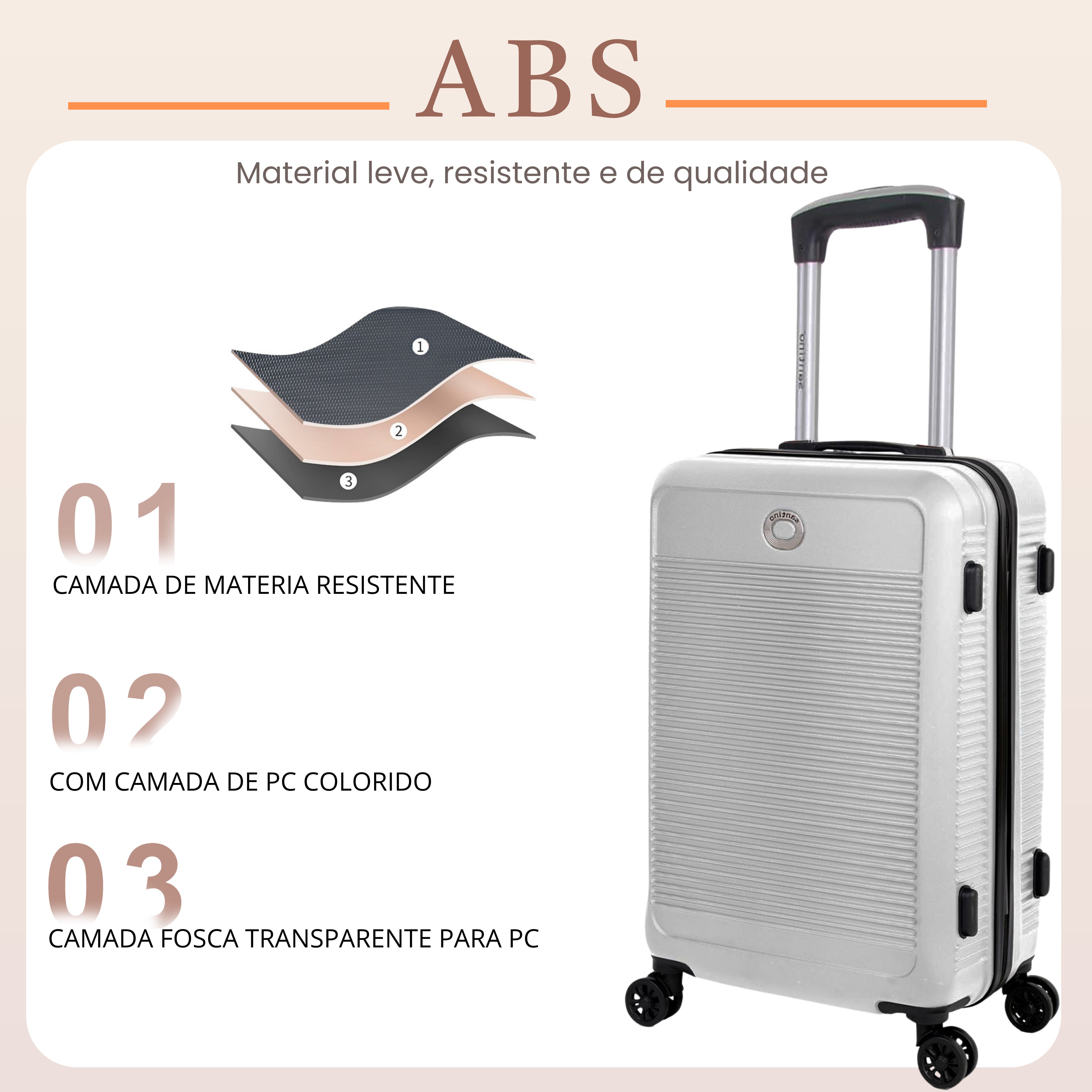Santino M 4-Wheel 360° Hardside Travel Suitcase - AMZV183M