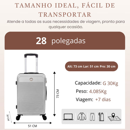 Mala de Viagem Pisa Rígida 360° Santino G - AMZV183G
