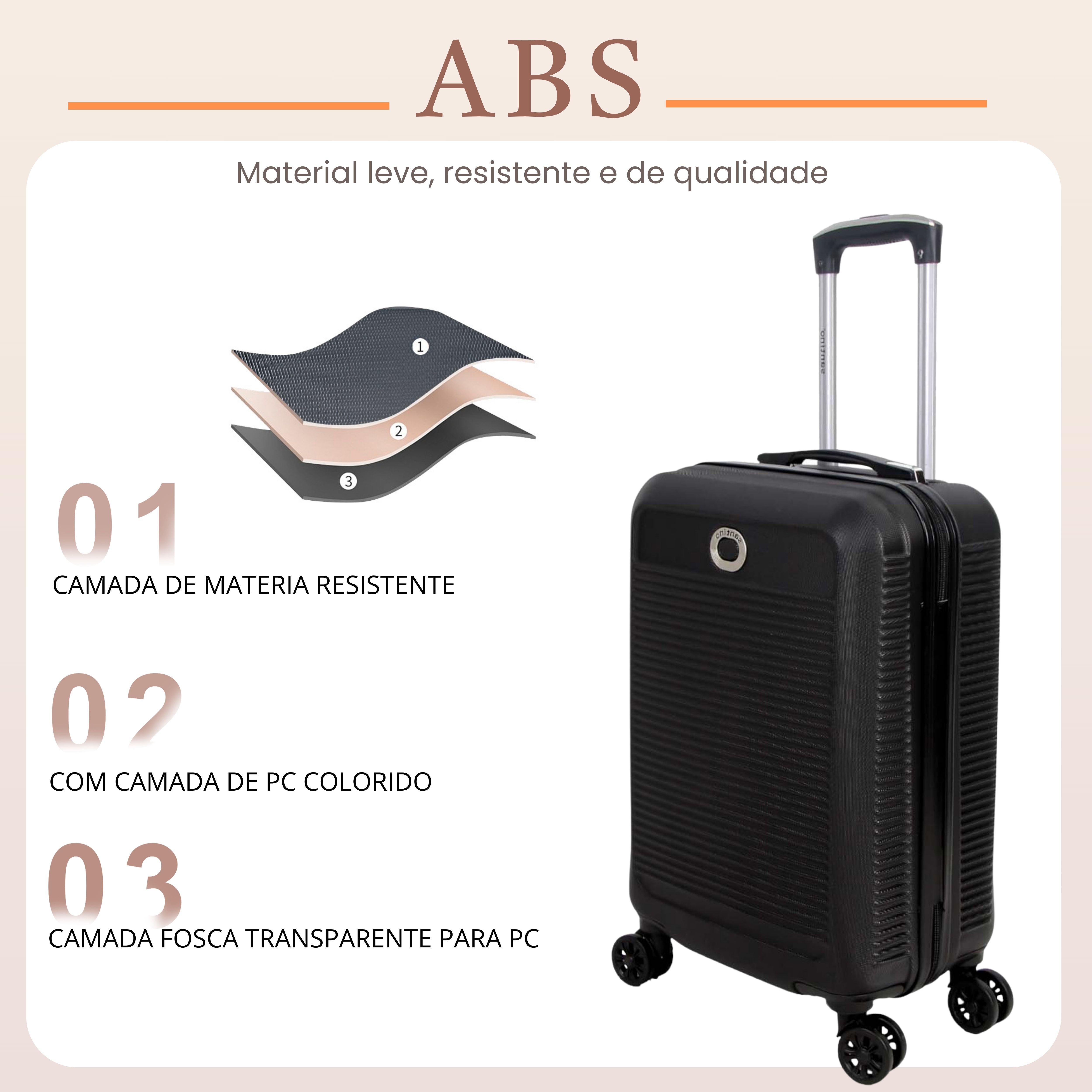 Santino P 4-Wheel 360º Rigid Carry-On Suitcase - AMZV183P