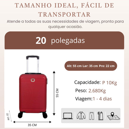 Santino P 4-Wheel 360º Rigid Carry-On Suitcase - AMZV183P