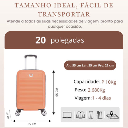 Santino P 4-Wheel 360º Rigid Carry-On Suitcase - AMZV183P