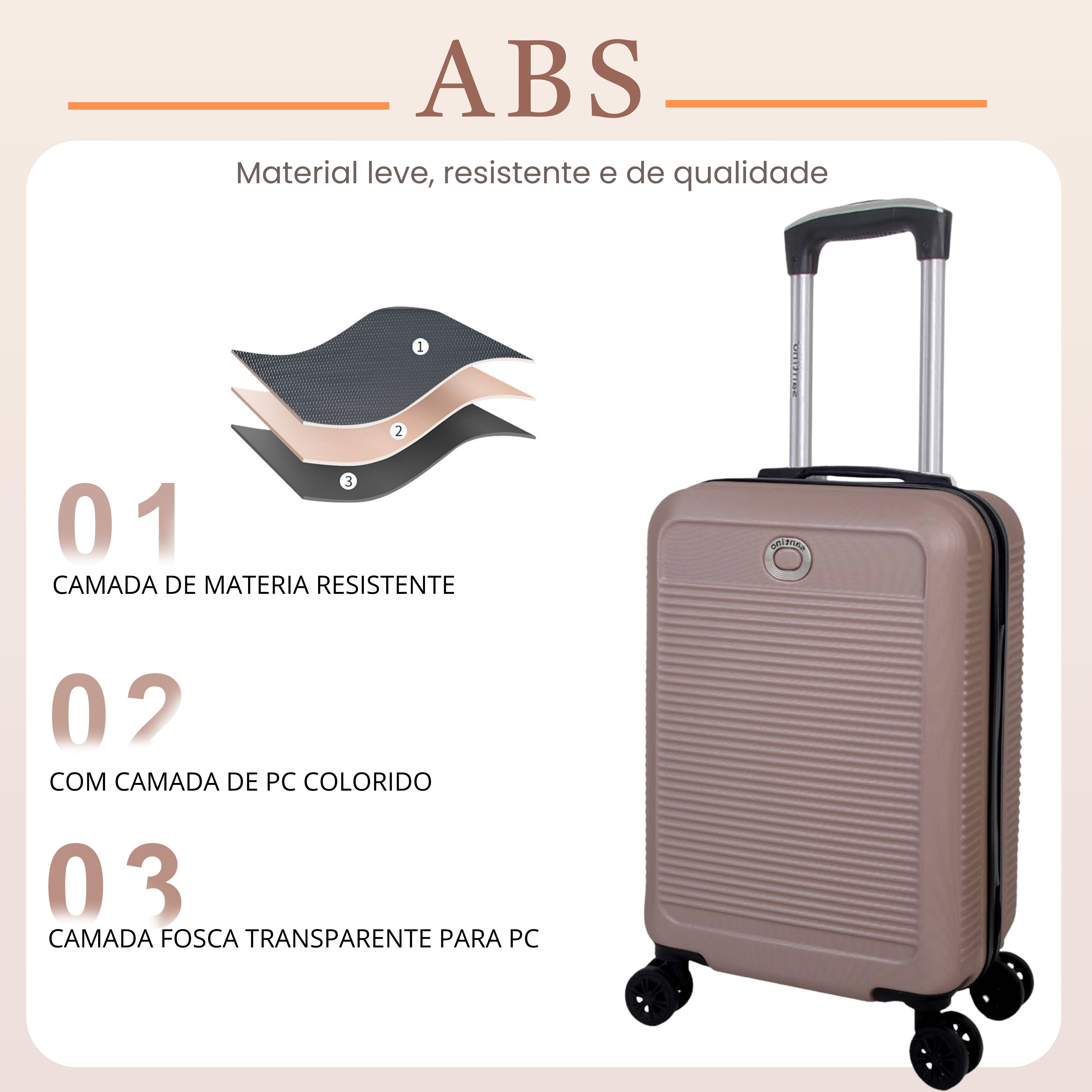 Santino P 4-Wheel 360º Rigid Carry-On Suitcase - AMZV183P