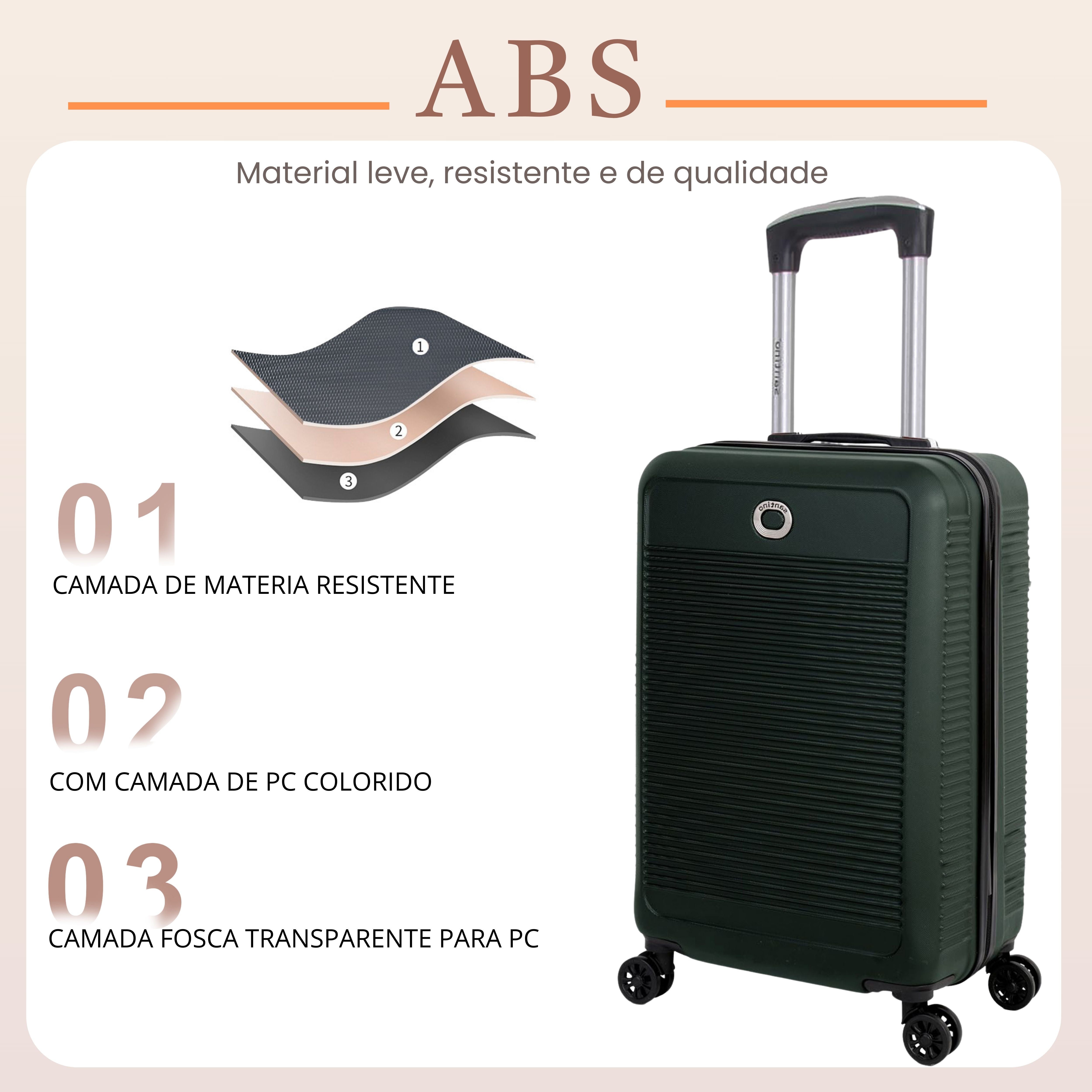 Santino P 4-Wheel 360º Rigid Carry-On Suitcase - AMZV183P