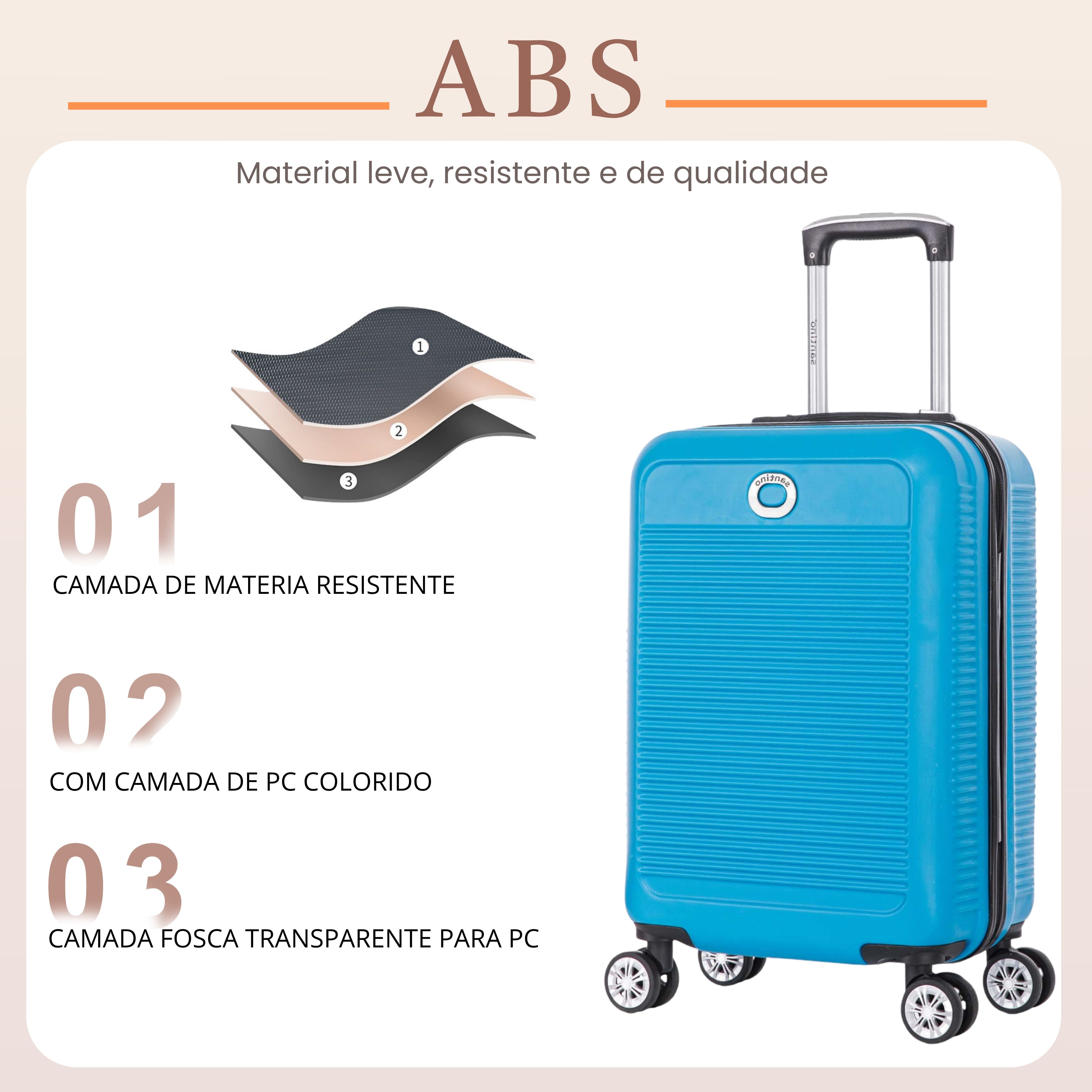 Santino P 4-Wheel 360º Rigid Carry-On Suitcase - AMZV183P