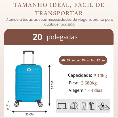 Santino P 4-Wheel 360º Rigid Carry-On Suitcase - AMZV183P