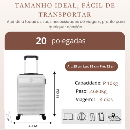 Santino P 4-Wheel 360º Rigid Carry-On Suitcase - AMZV183P