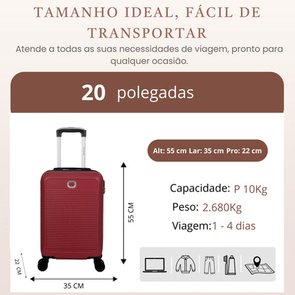 Santino P 4-Wheel 360º Rigid Carry-On Suitcase - AMZV183P