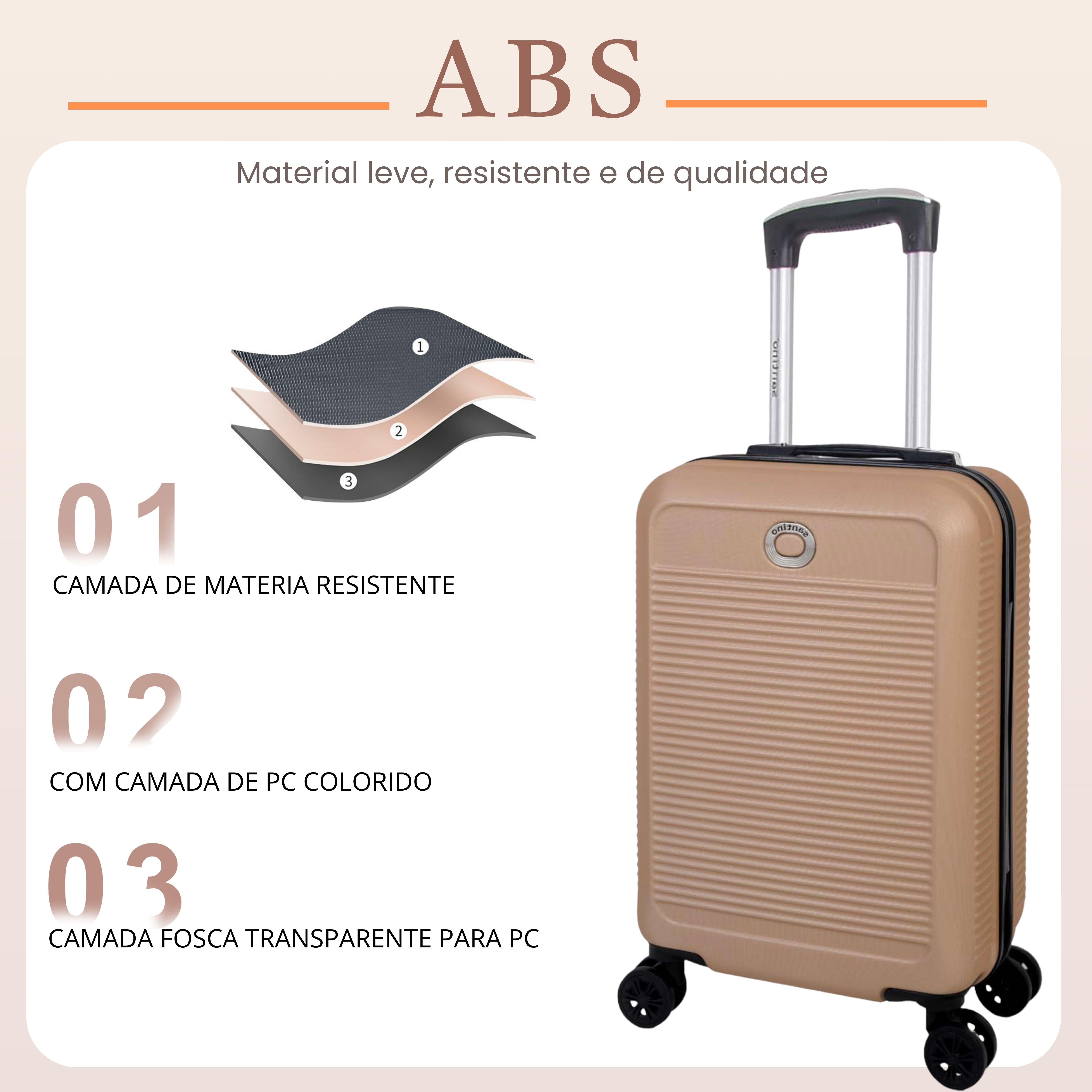 Santino P 4-Wheel 360º Rigid Carry-On Suitcase - AMZV183P