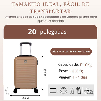 Santino P 4-Wheel 360º Rigid Carry-On Suitcase - AMZV183P