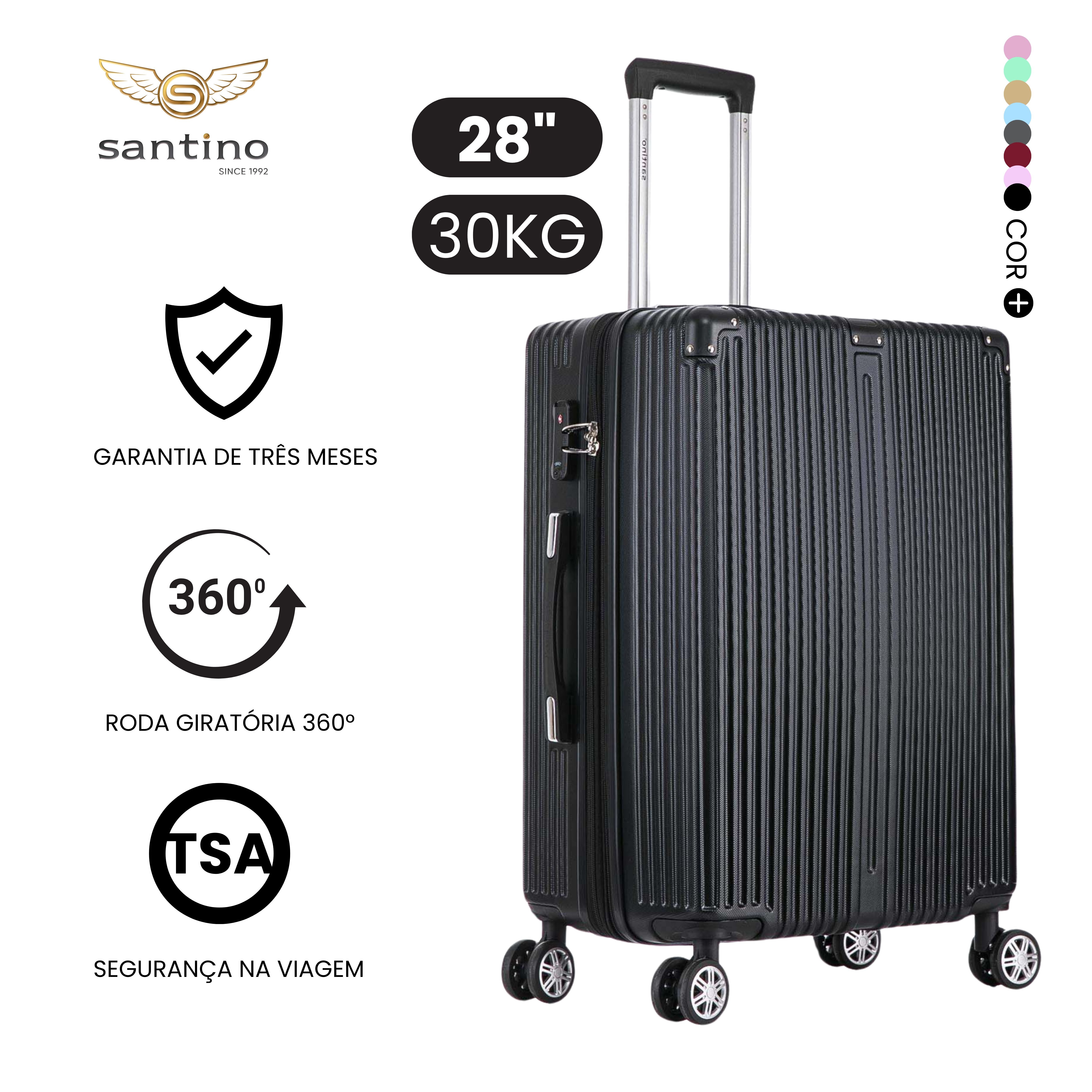 Santino MZV204J 3-Piece Dublin Rigid Luggage Set 360°