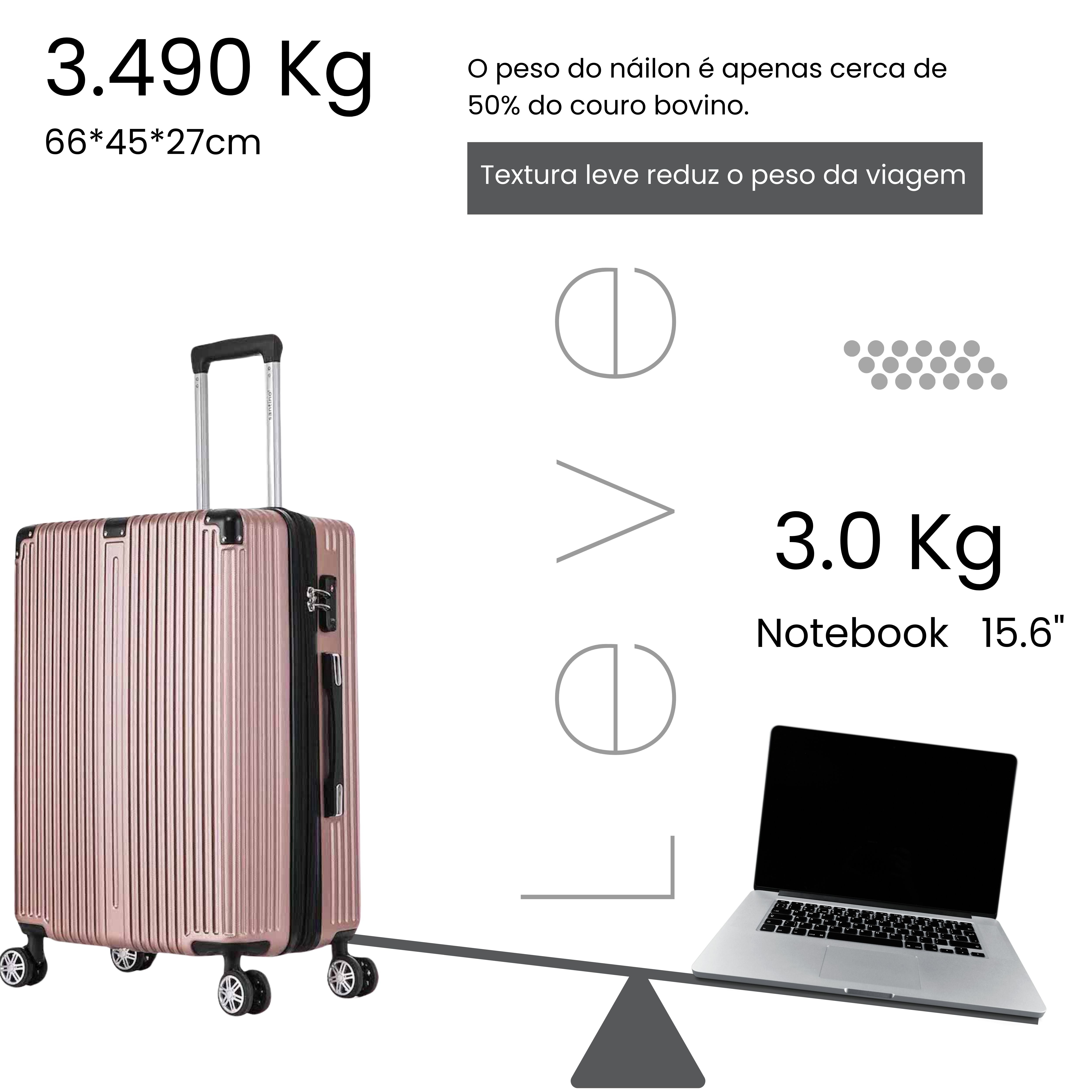 Santino MZV204J 3-Piece Dublin Rigid Luggage Set 360°