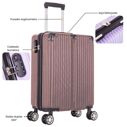 Santino MZV204J 3-Piece Dublin Rigid Luggage Set 360°